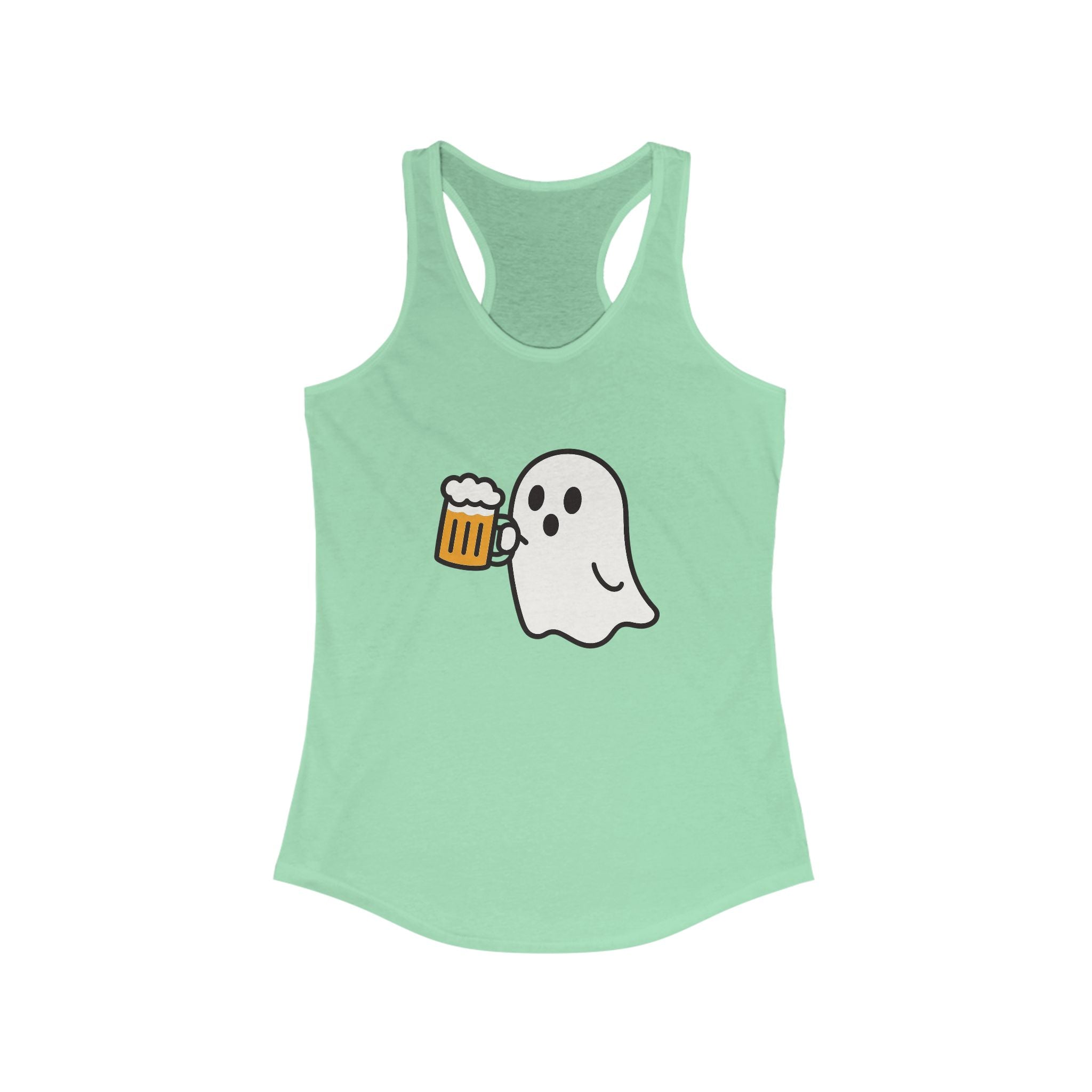 Ghost with Beer Racerback Tank