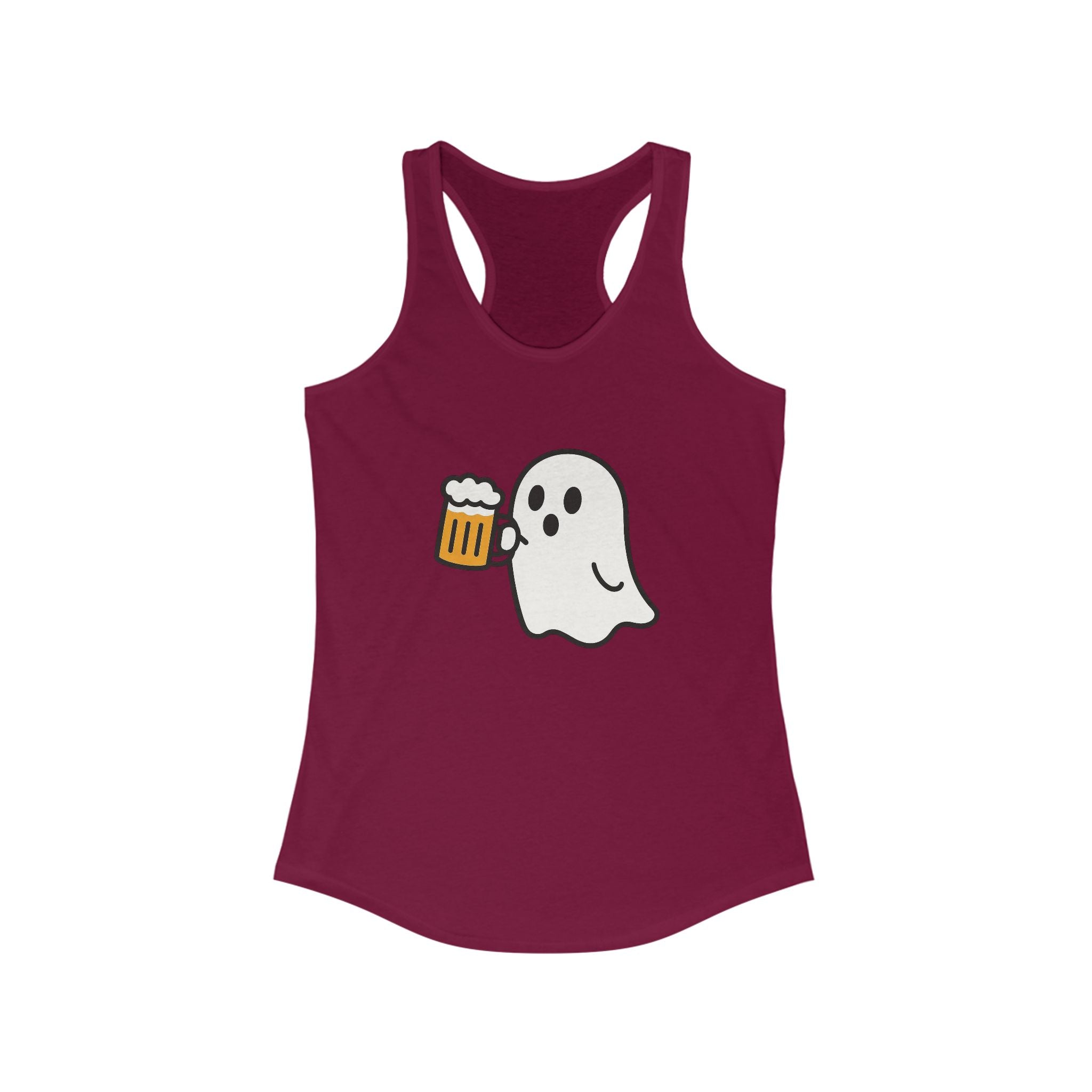 Ghost with Beer Racerback Tank