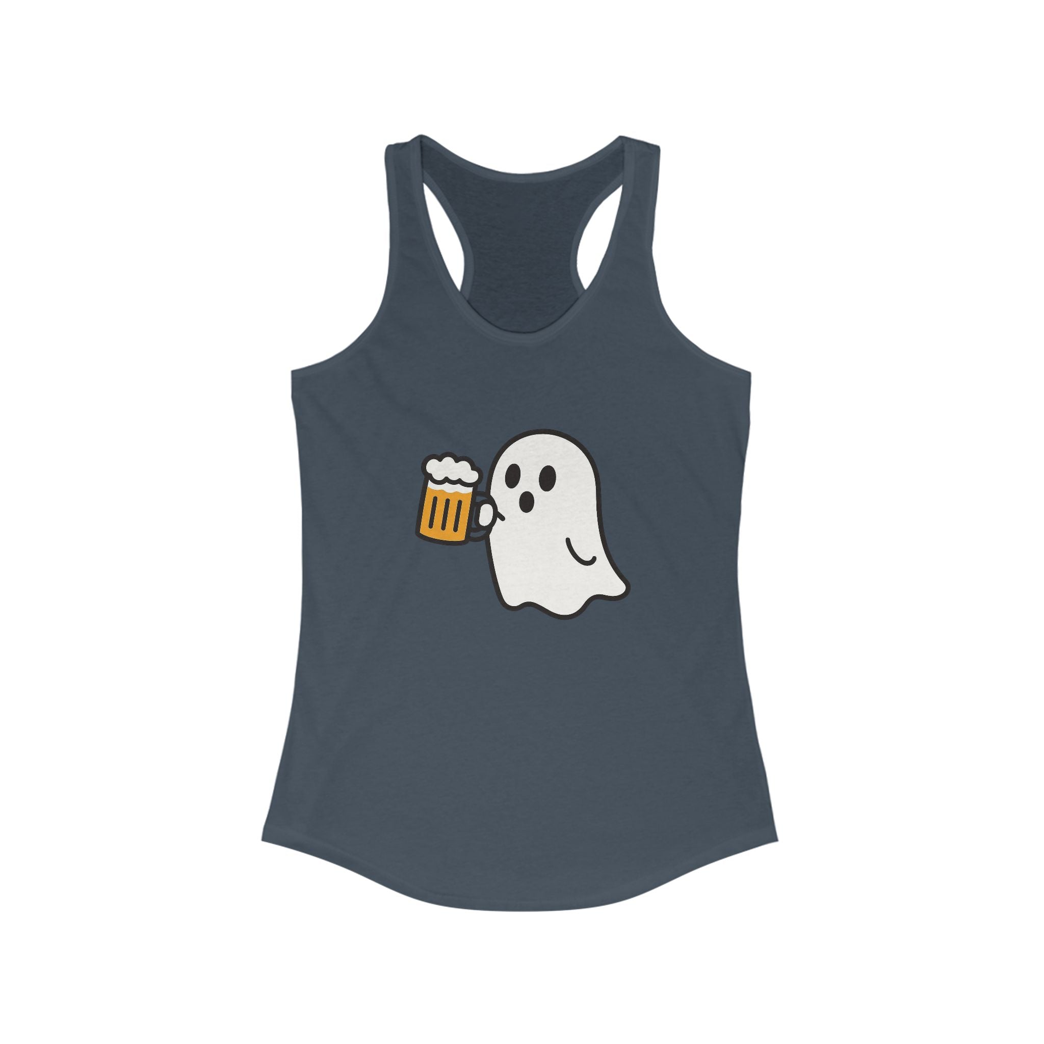 Ghost with Beer Racerback Tank