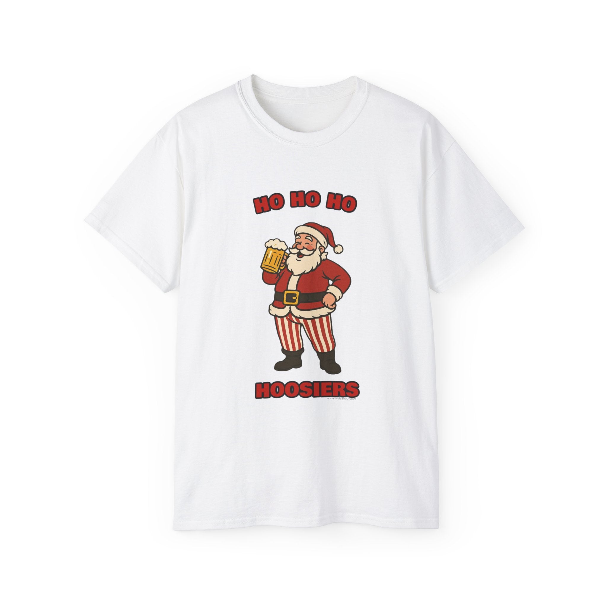 Ho Ho Ho Hoosiers Santa With Beer Unisex T-Shirt