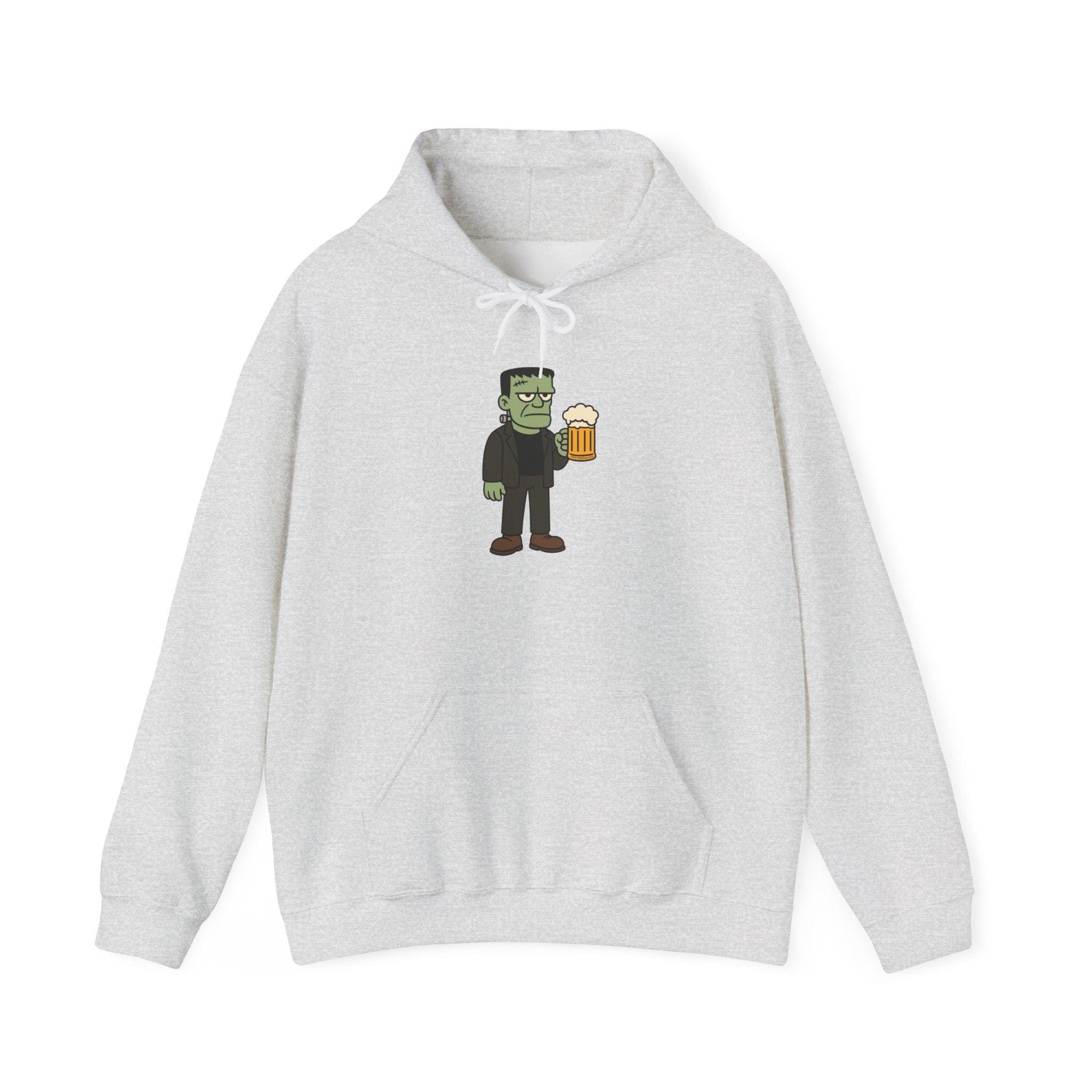 Monster Drinking Beer Hoodie – Unisex Heavy Blend Sweatshirt