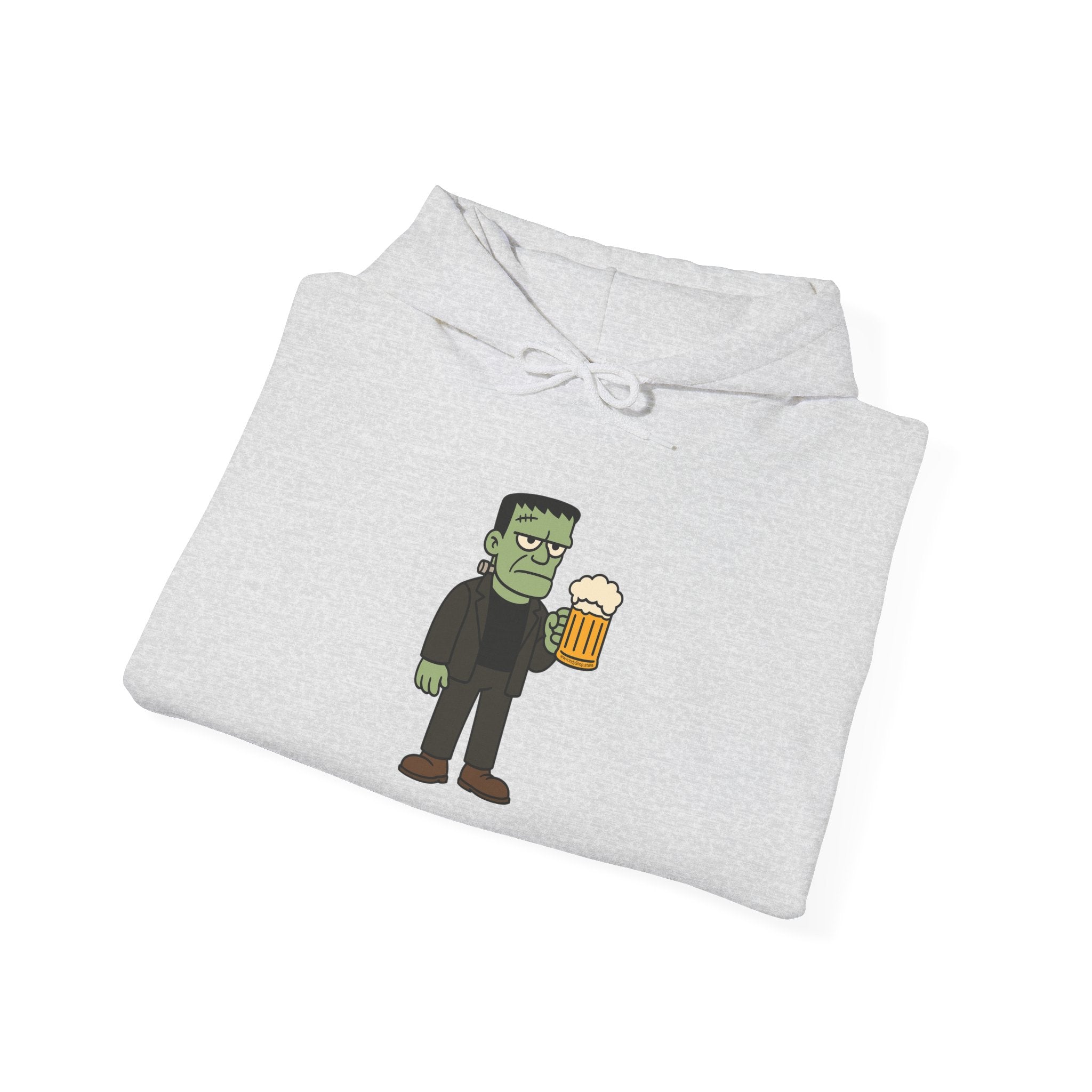 Monster Drinking Beer Hoodie – Unisex Heavy Blend Sweatshirt
