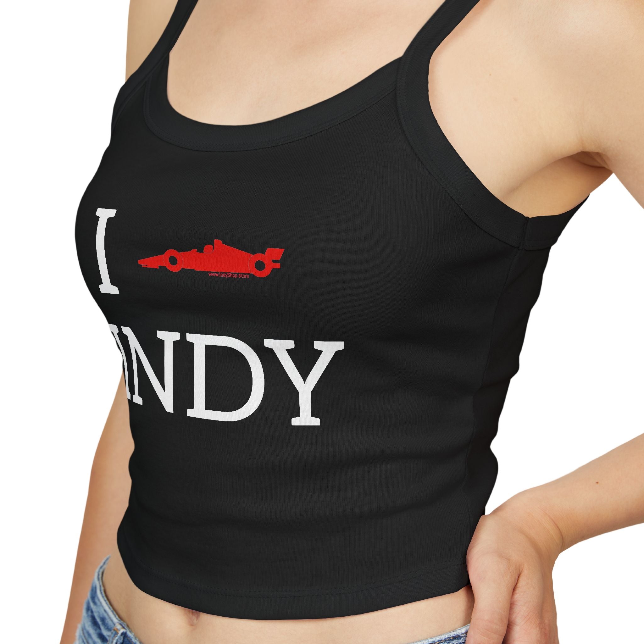 I Heart INDY Racecar Women's Tank Top | Spaghetti Strap Indy Racing Tank