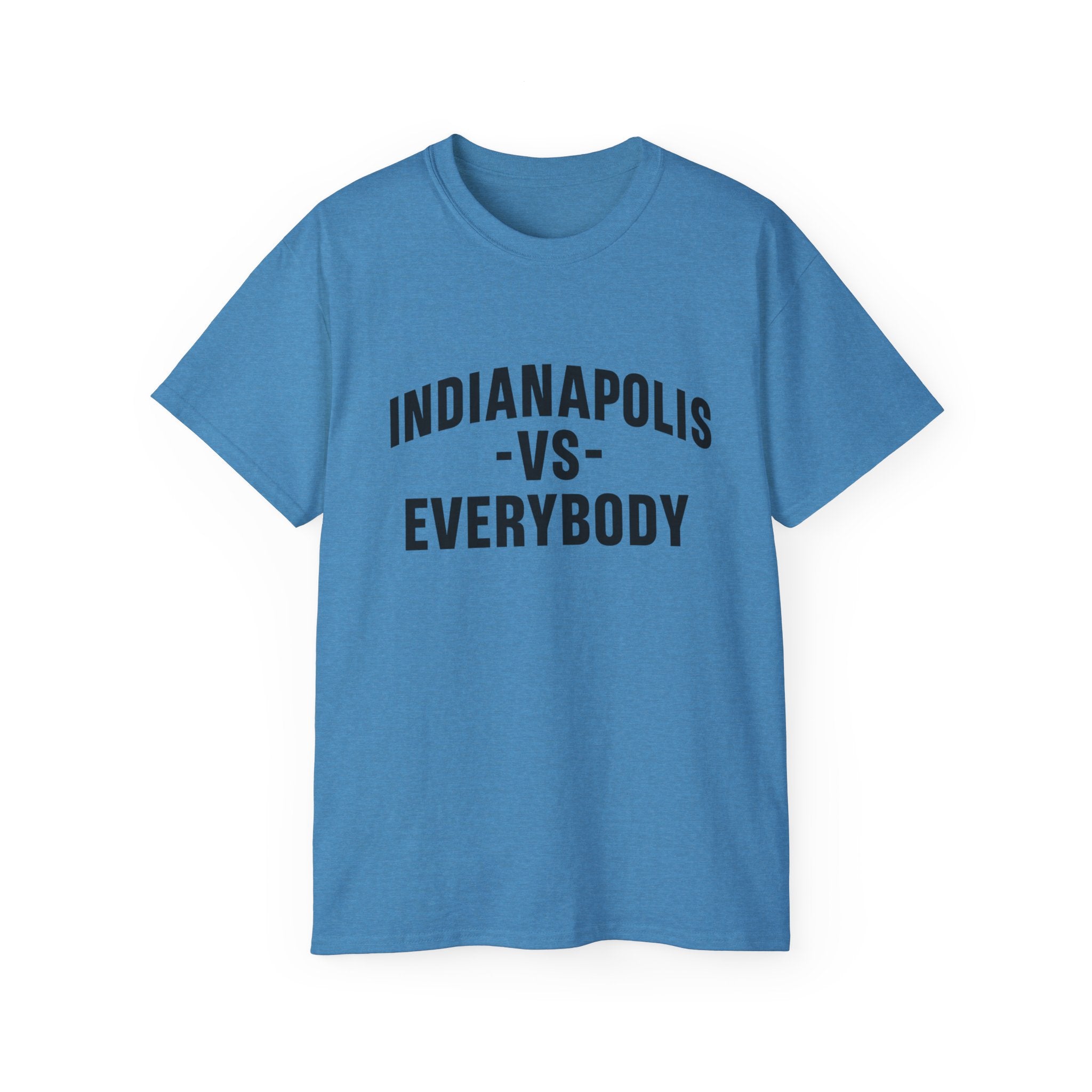 Indianapolis v Everybody | Black Lettering | Unisex Ultra Cotton Tee | Casual Wear, Gift for Hoosiers, State Pride, Travel Souvenir, Unique Local Apparel
