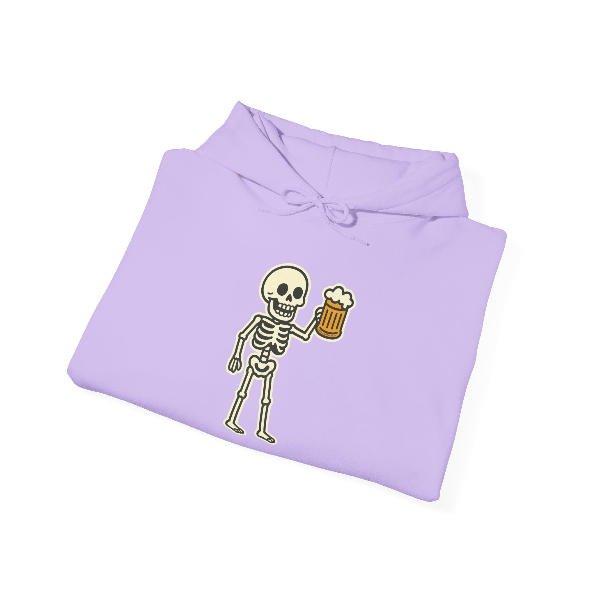 Skeleton Drinking Beer Hoodie – Unisex Heavy Blend Sweatshirt