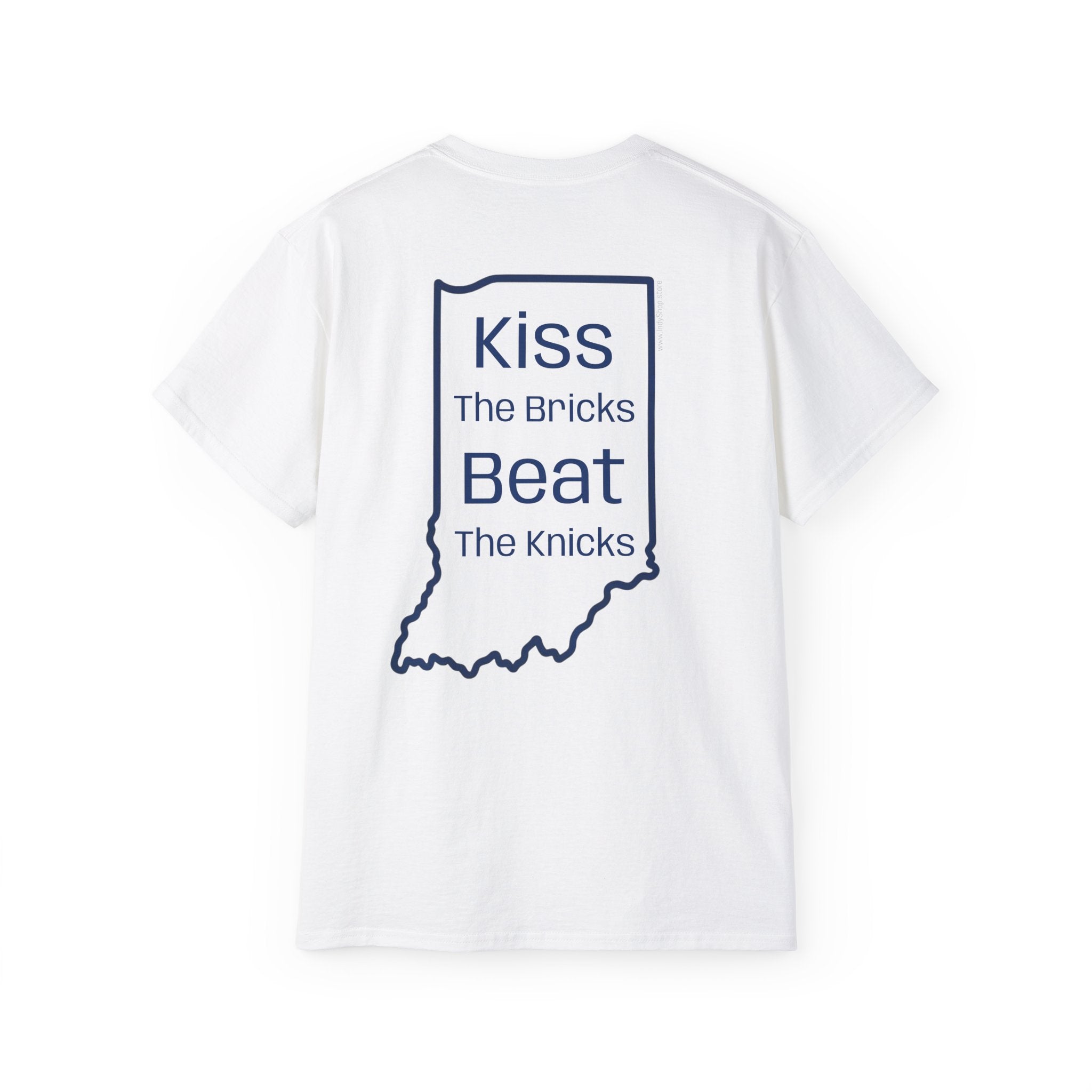 Kiss the Bricks Beat the Knicks Back | Indy 0 Front | Unisex T-Shirt | Indy Pacers