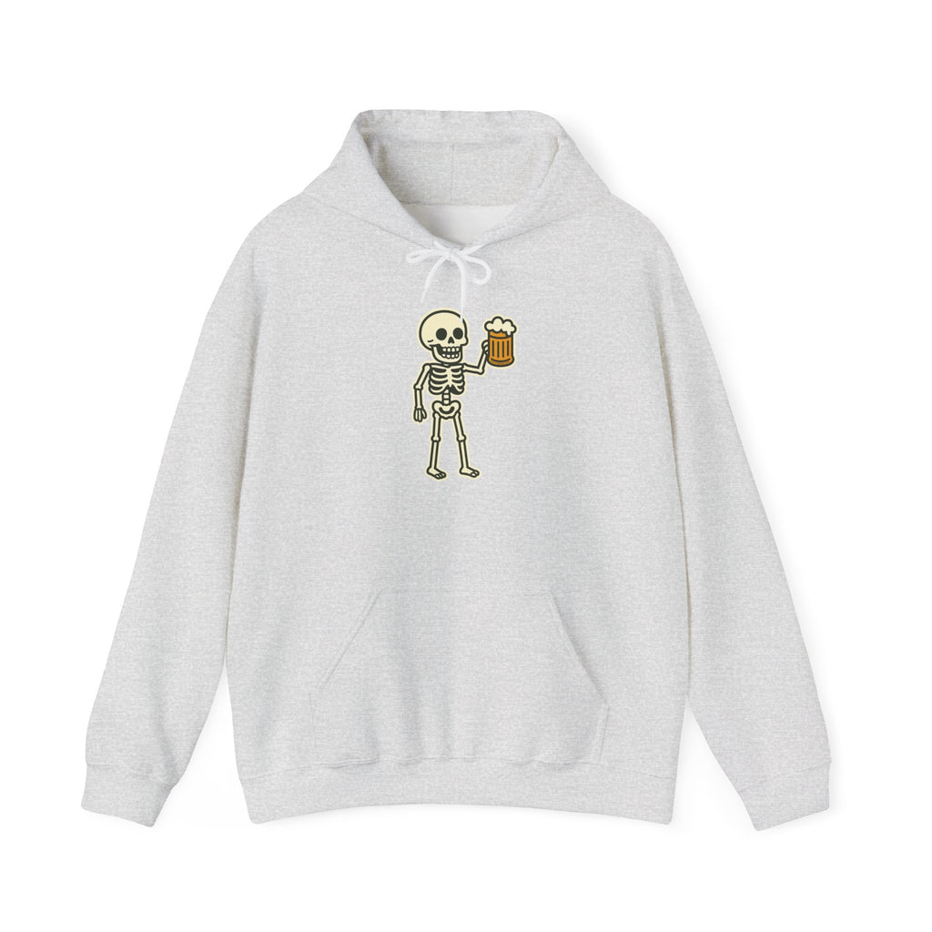 Skeleton Drinking Beer Hoodie – Unisex Heavy Blend Sweatshirt