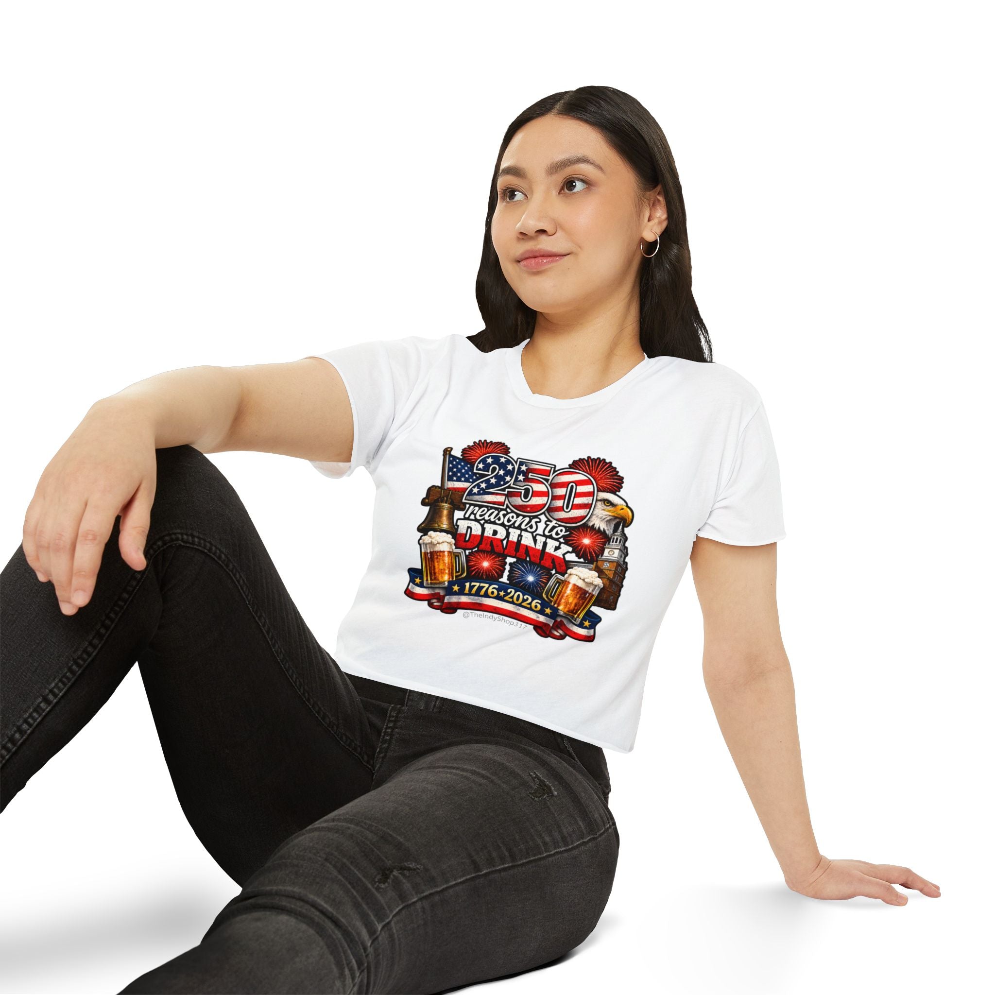 250 Reasons to Drink | Patriotic Crop Top