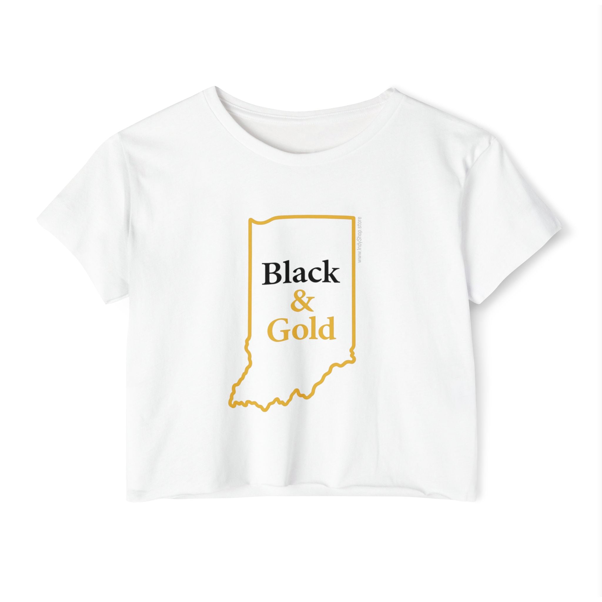 Black & Gold Women's Crop Top