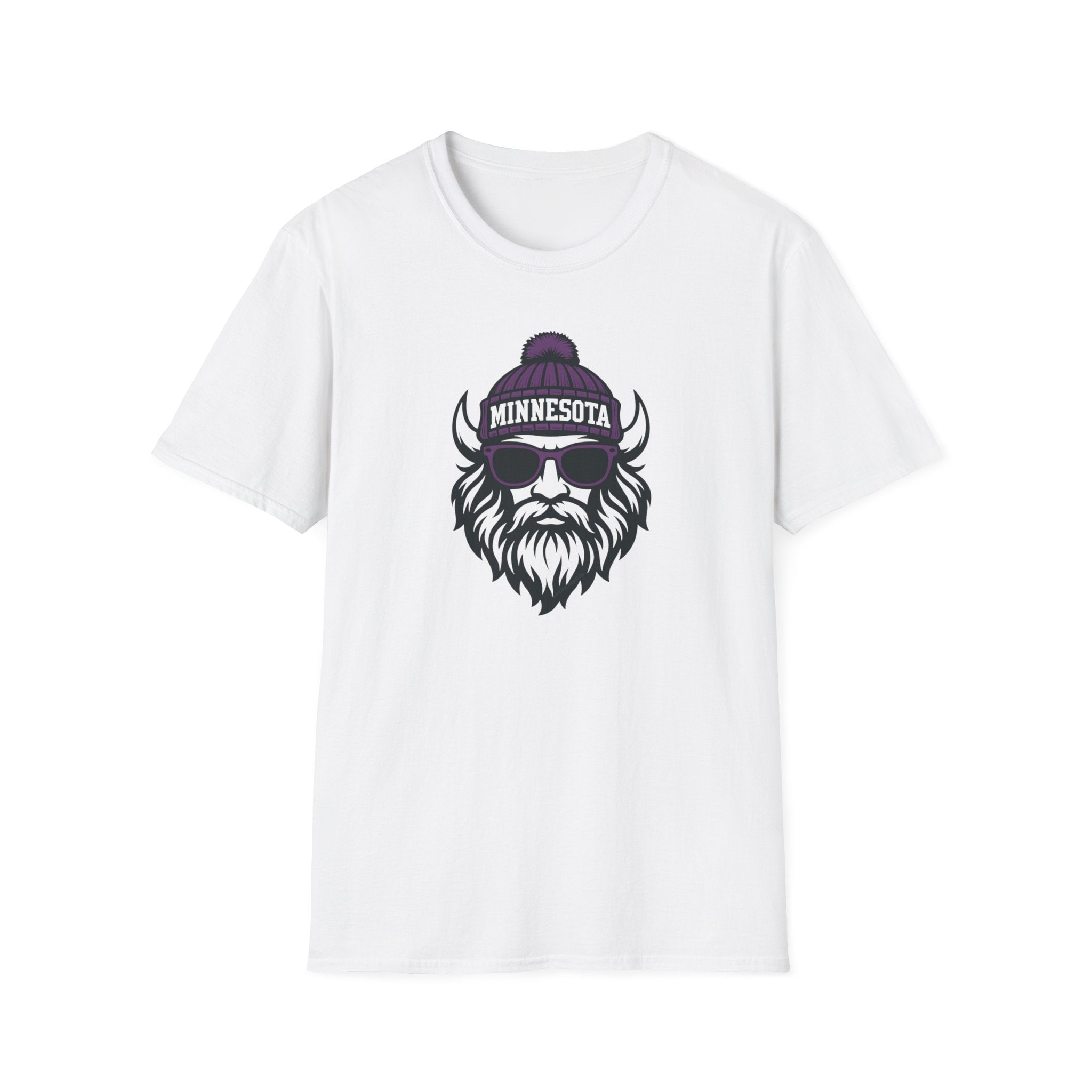 Minnesota Vikings Graphic T-Shirt | Viking with Glasses and Hat