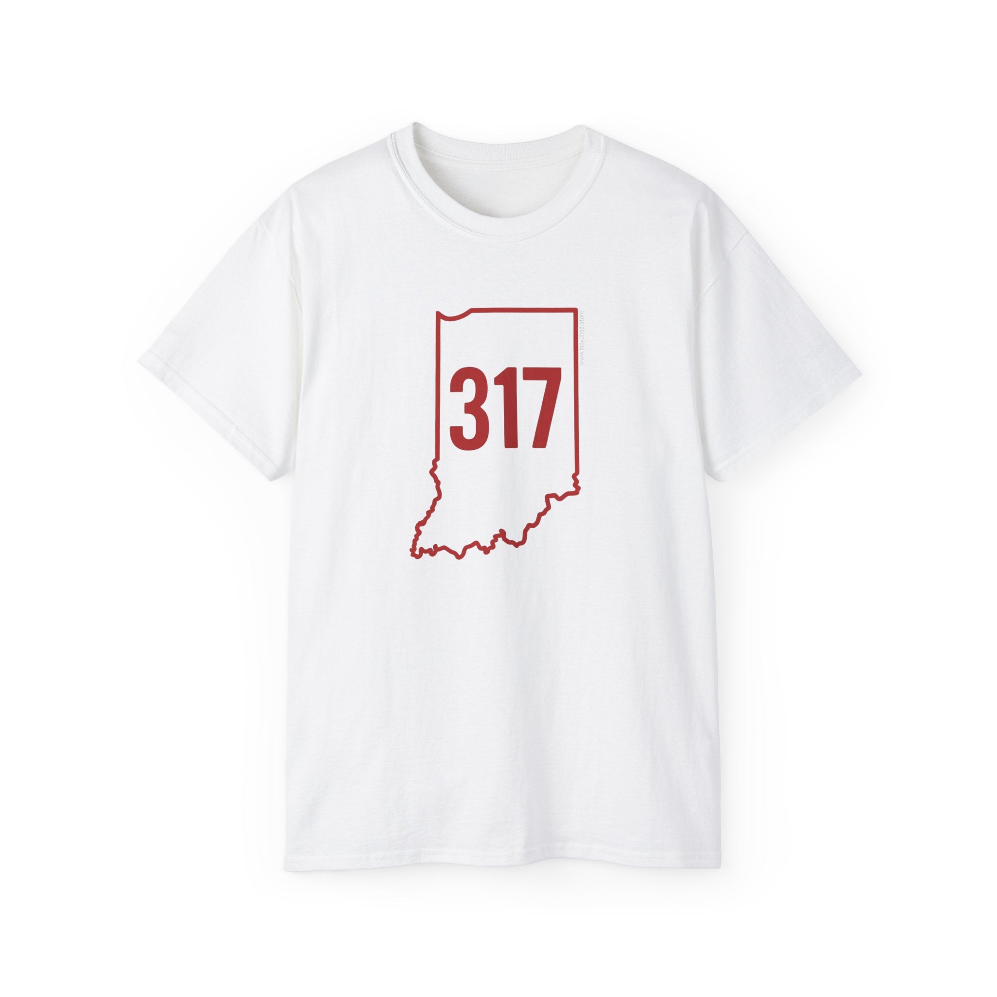 Indiana 317 Red Outline Unisex Ultra Cotton Tee