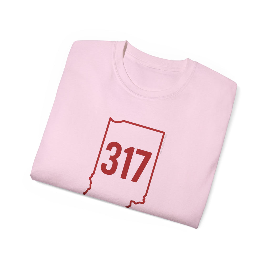 Indiana 317 Red Outline Unisex Ultra Cotton Tee