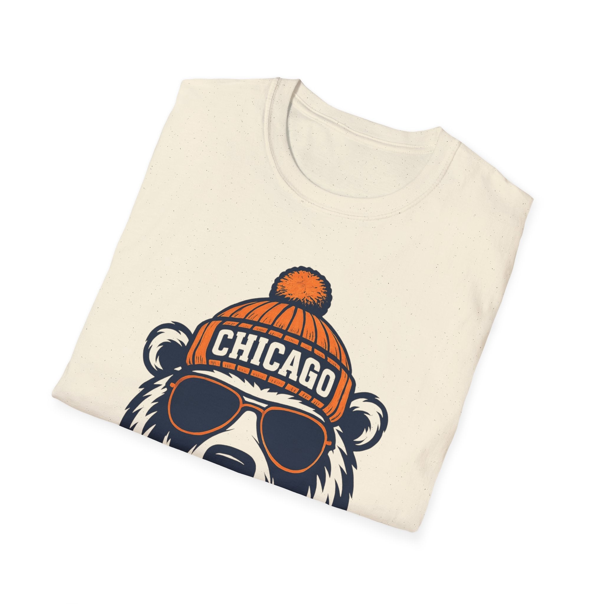 Chicago Bears Graphic T-Shirt | Bear With Glasses and Hat