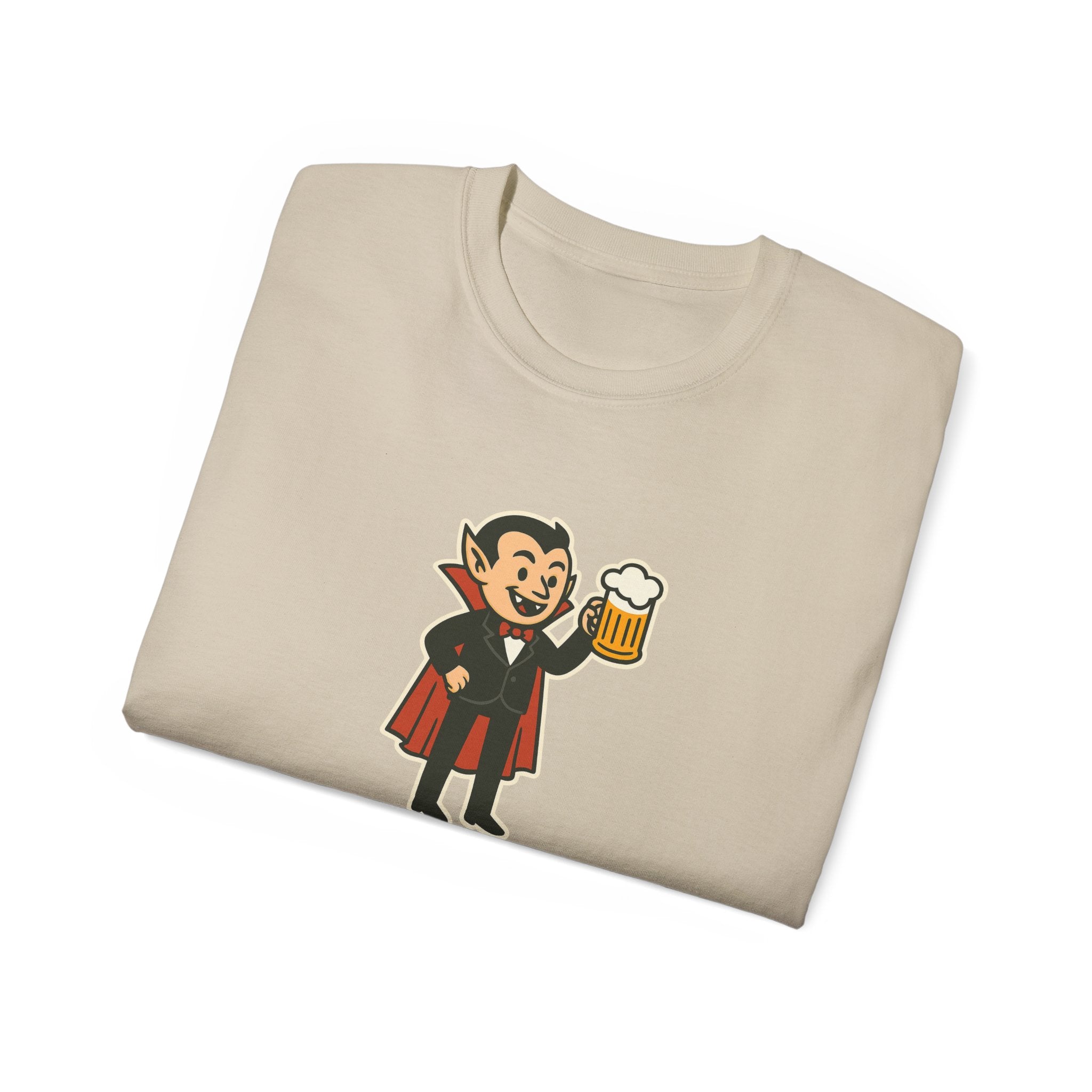 Vampire with Beer Unisex Tee
