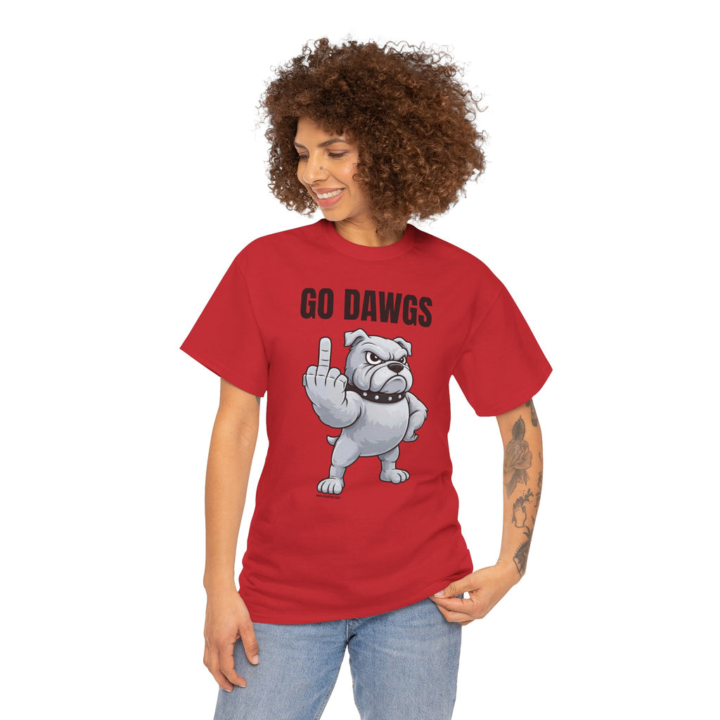 Go Dawgs Middle Finger Tee | Bulldog Flipping Off