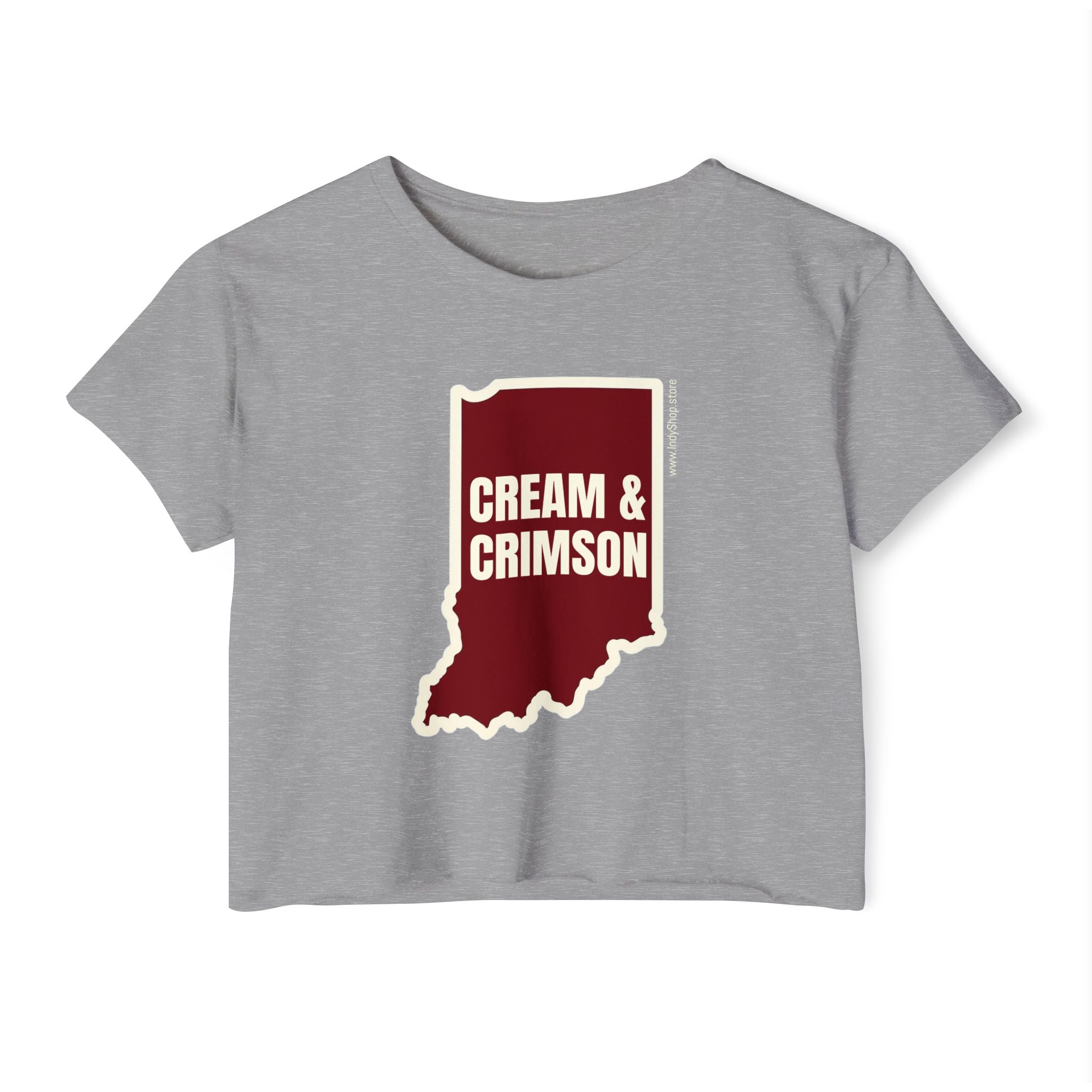 Cream & Crimson Women's Crop Top