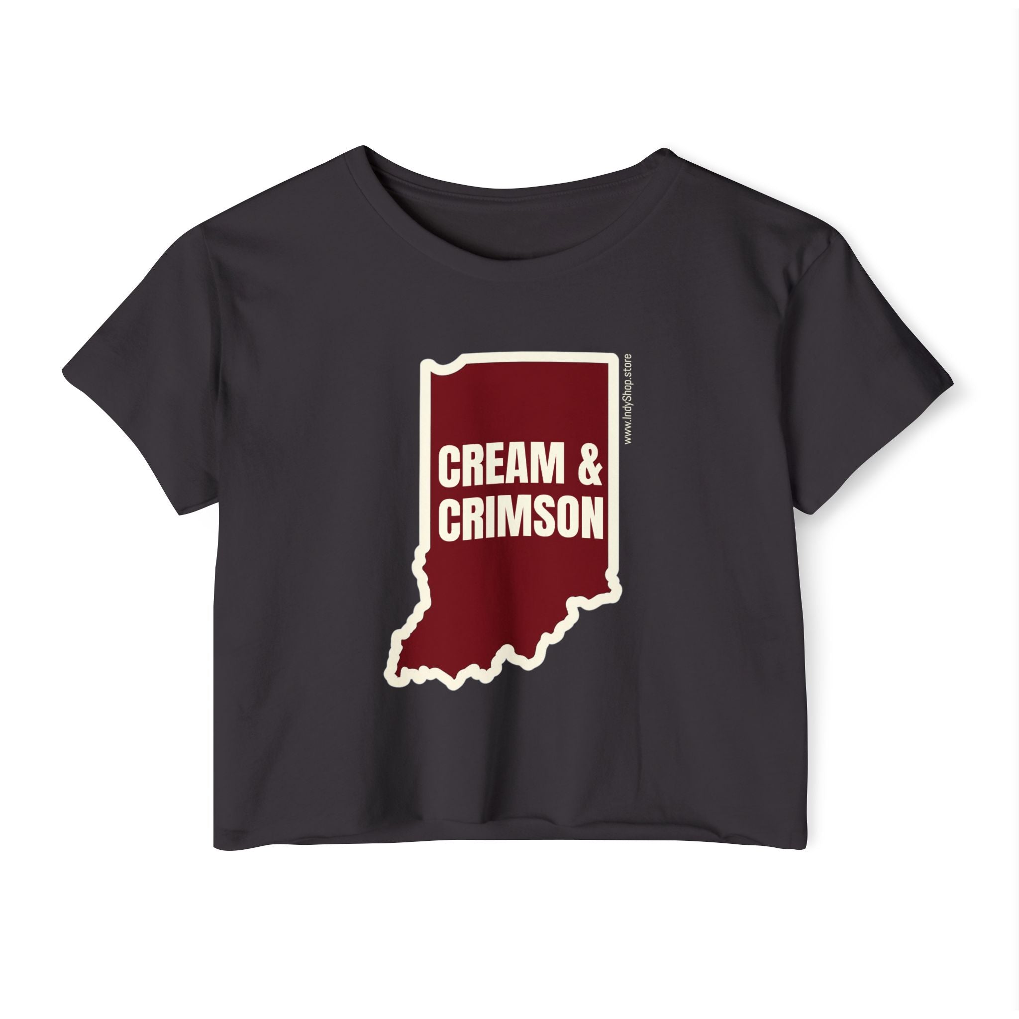 Cream & Crimson Women's Crop Top