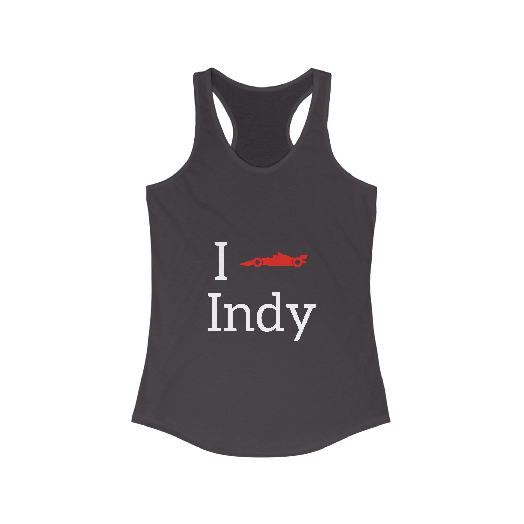 I Heart Indy Racerback Tank | Women's Workout Top, Summer Style Tee, Fitness Gift, Casual Wear, Indiana Pride Apparel