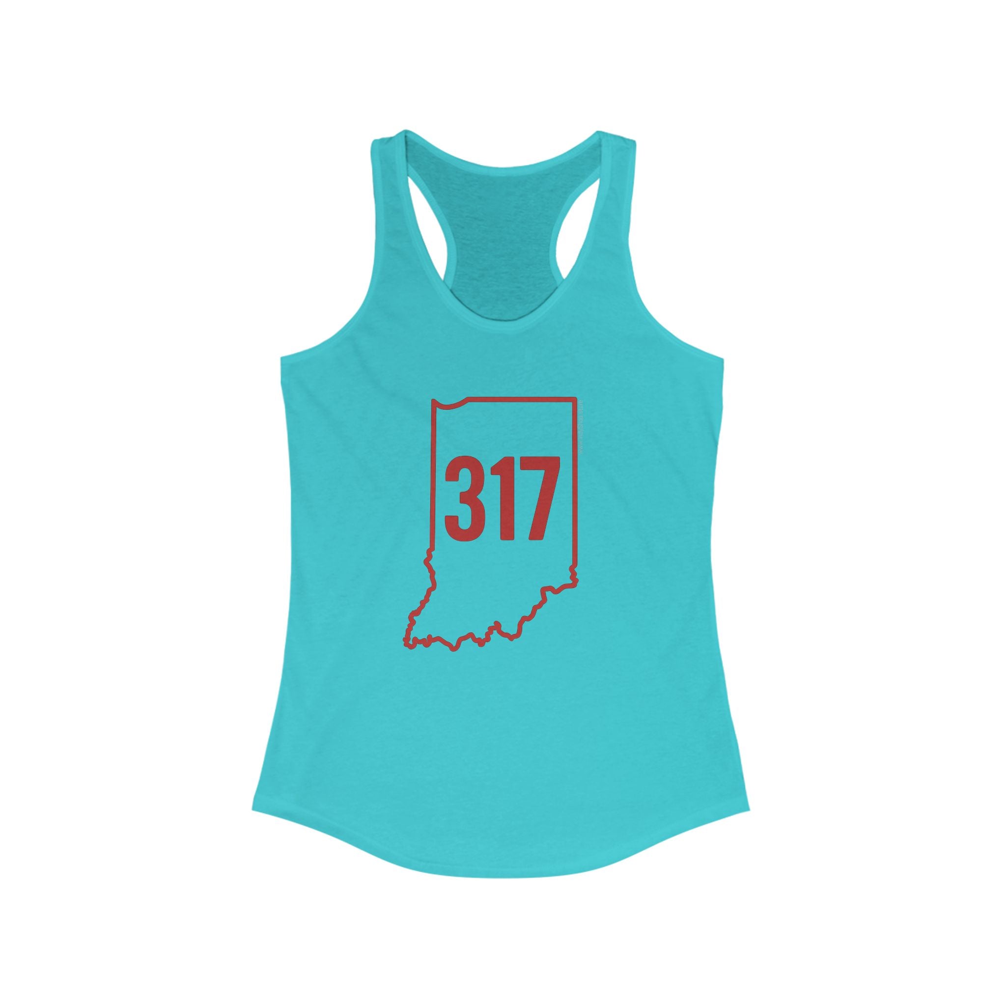 Indiana 317 Red Outline Racerback Tank