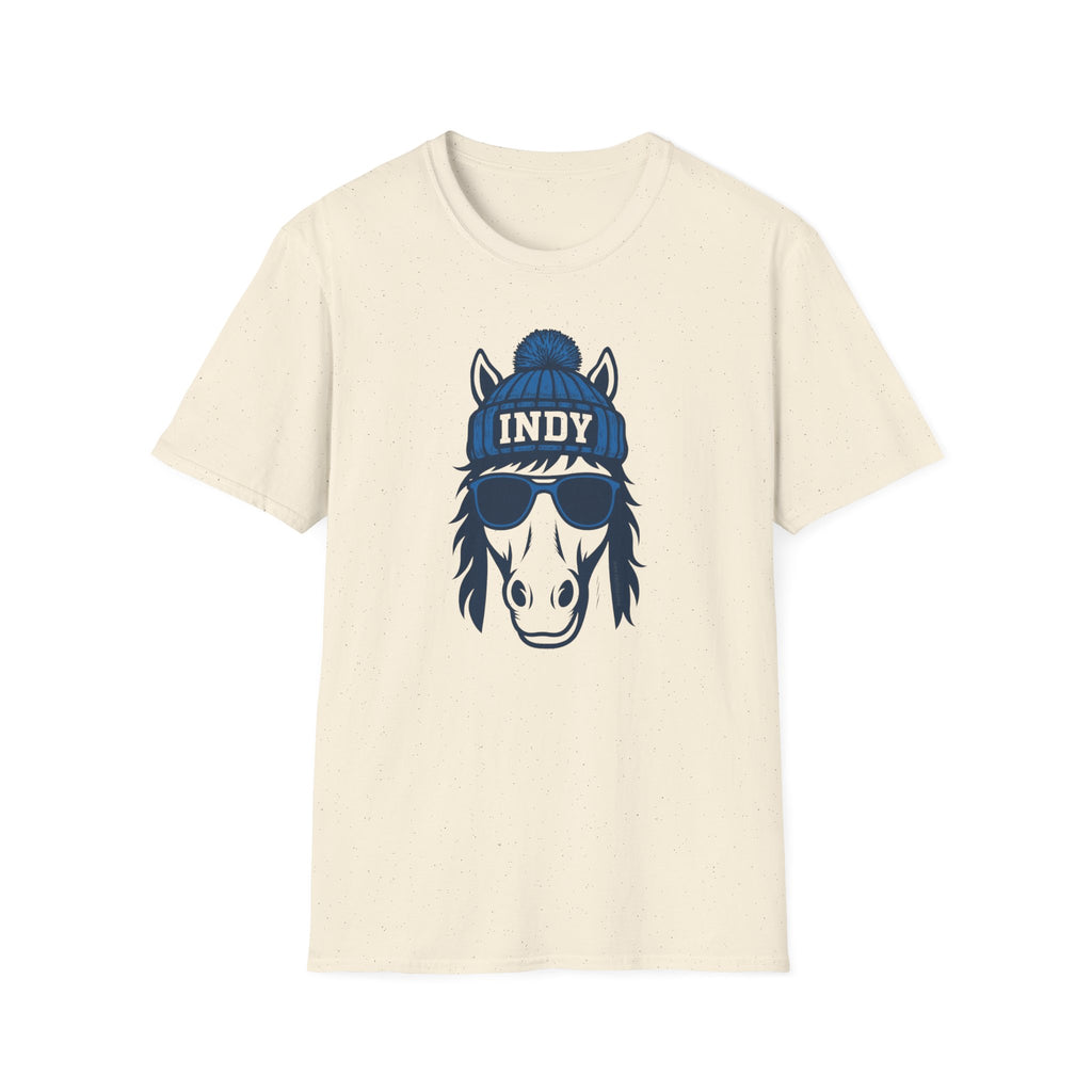 Indy Colts Graphic T-Shirt | Colt With Glasses and Hat