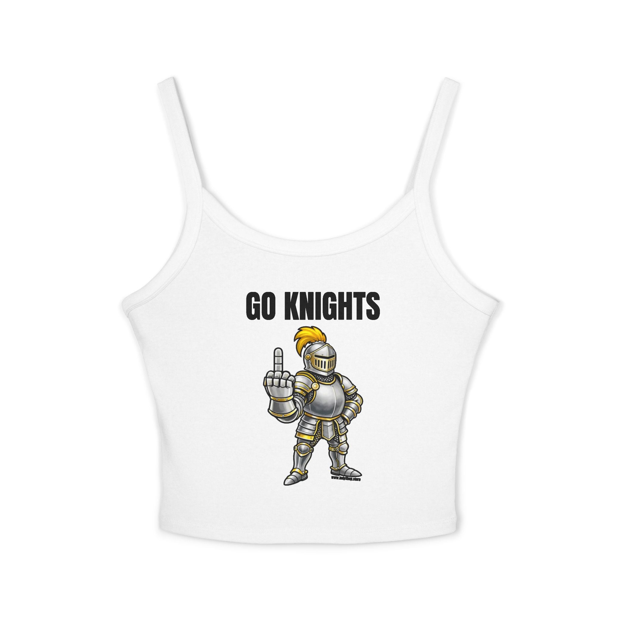 Go Knights Middle Finger Women's Spaghetti Strap Tank Top