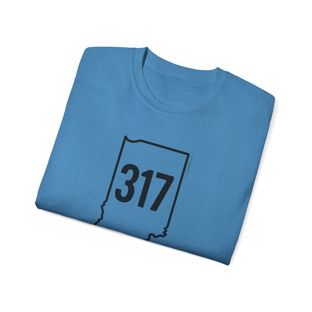 Indiana 317 Black Outline Unisex Ultra Cotton Tee