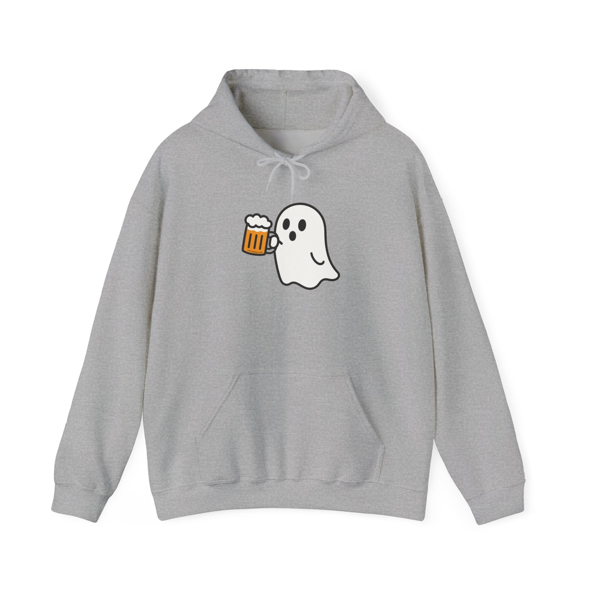 Ghost Drinking Beer Hoodie – Unisex Heavy Blend Sweatshirt