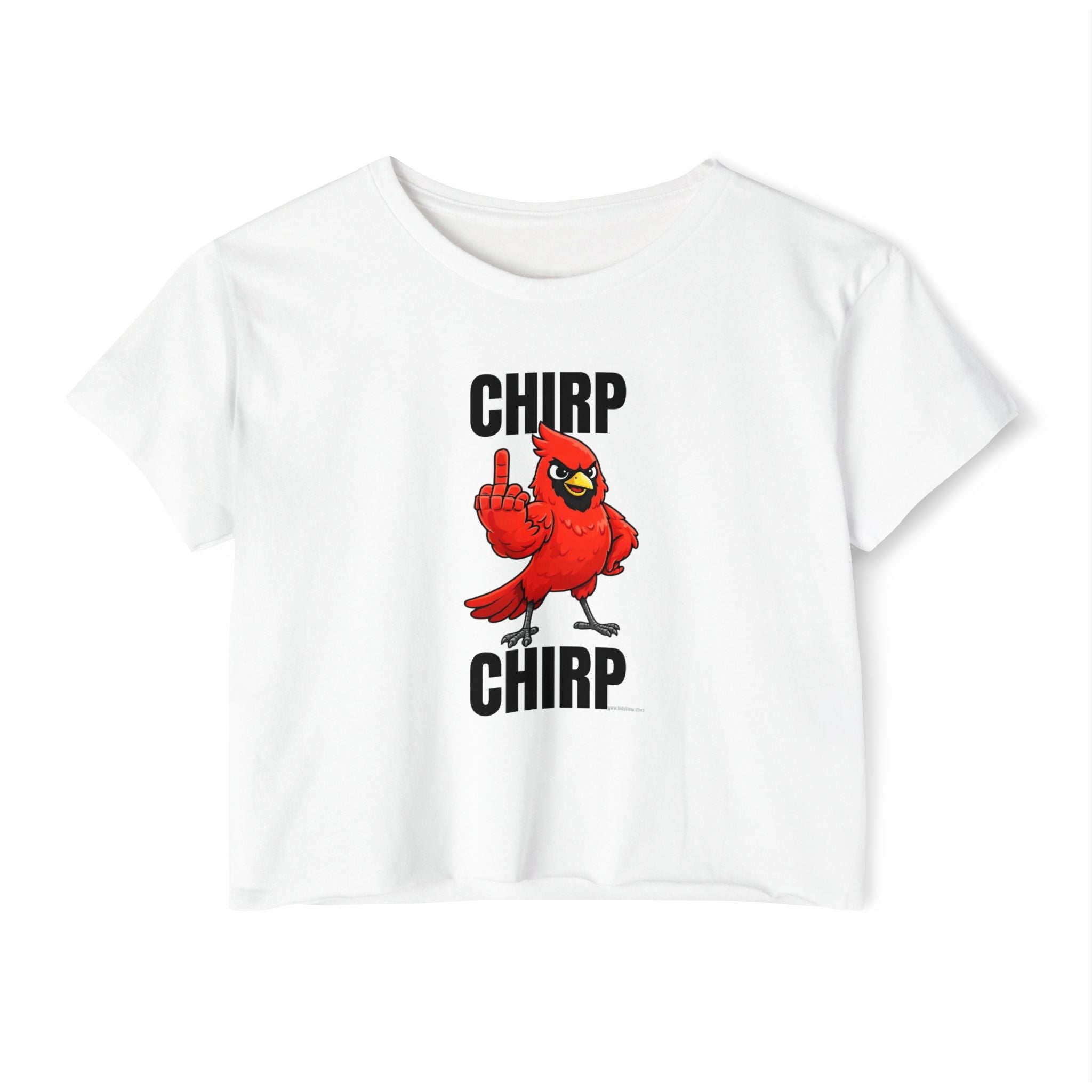 Chirp Chirp Women's Crop Top | Middle Finger Cardinal