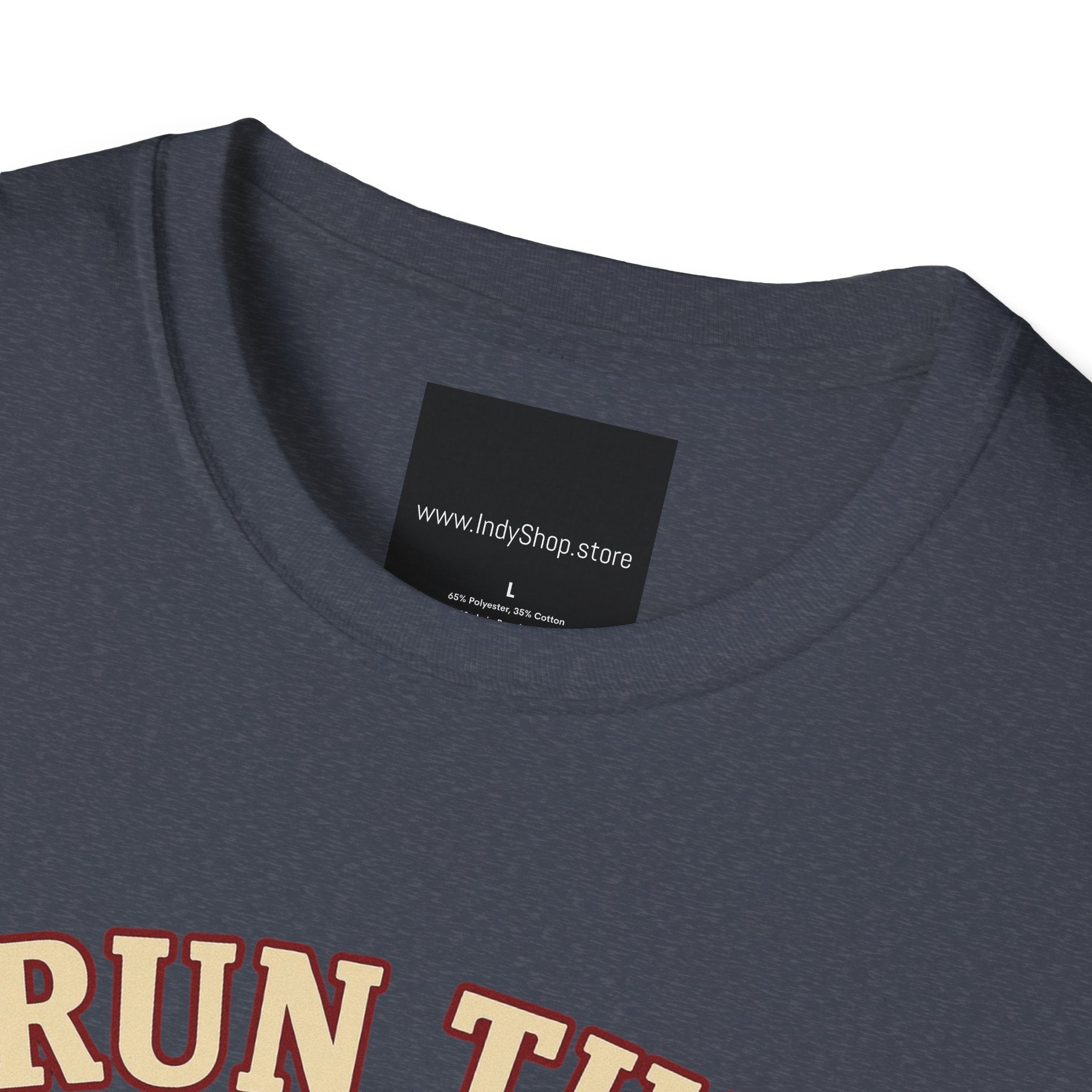 Run the Damn Ball Cream and Crimson Unisex Graphic T-Shirt
