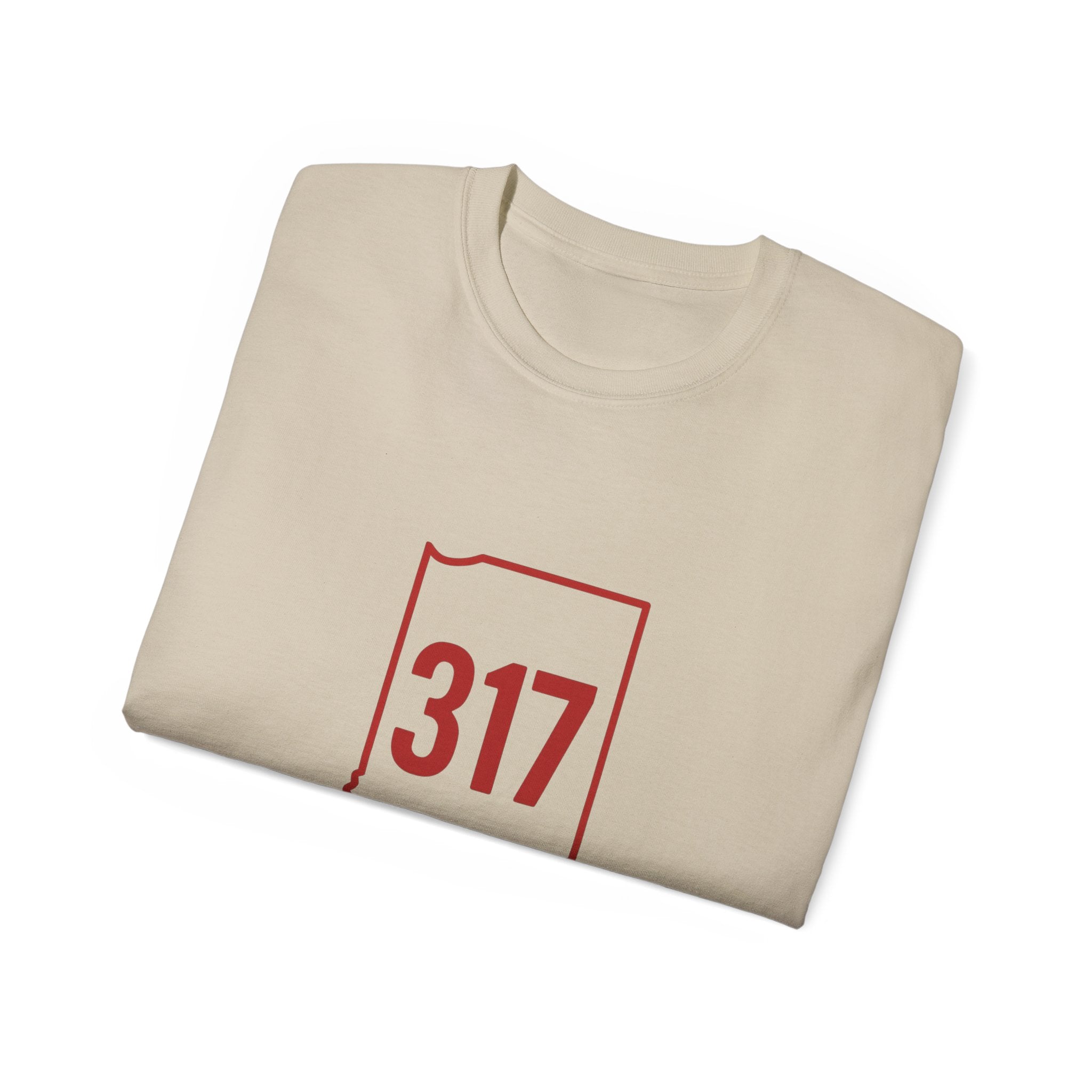 Indiana 317 Unisex Ultra Cotton Tee | Casual Wear, Gift for Hoosiers, State Pride, Travel Souvenir, Unique Local Apparel