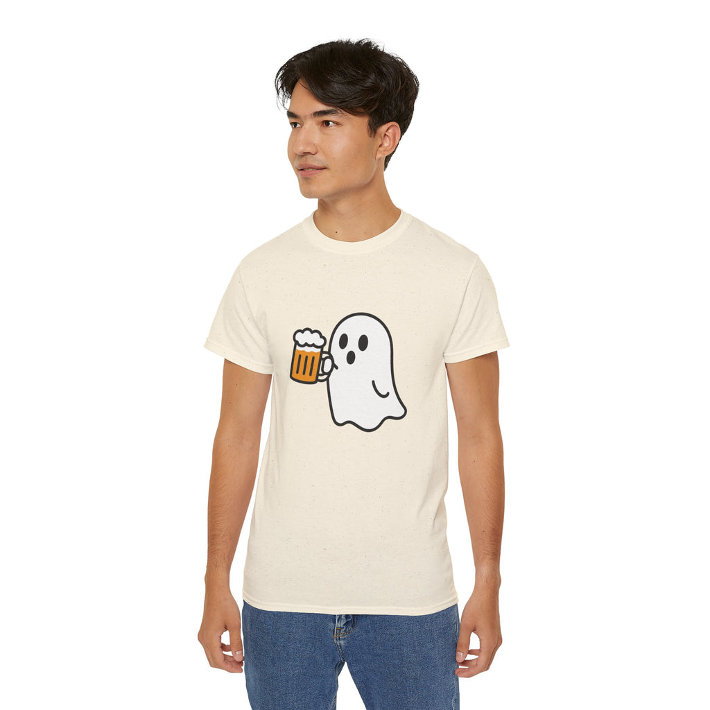 Ghost with Beer Unisex Tee