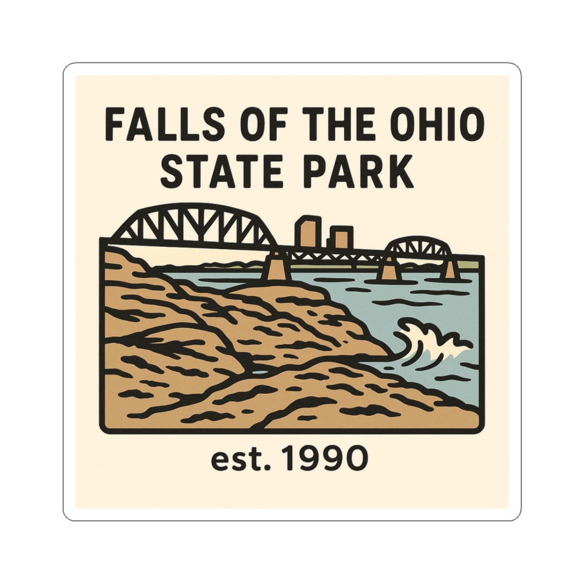 Falls of the Ohio Indiana State Park Sticker