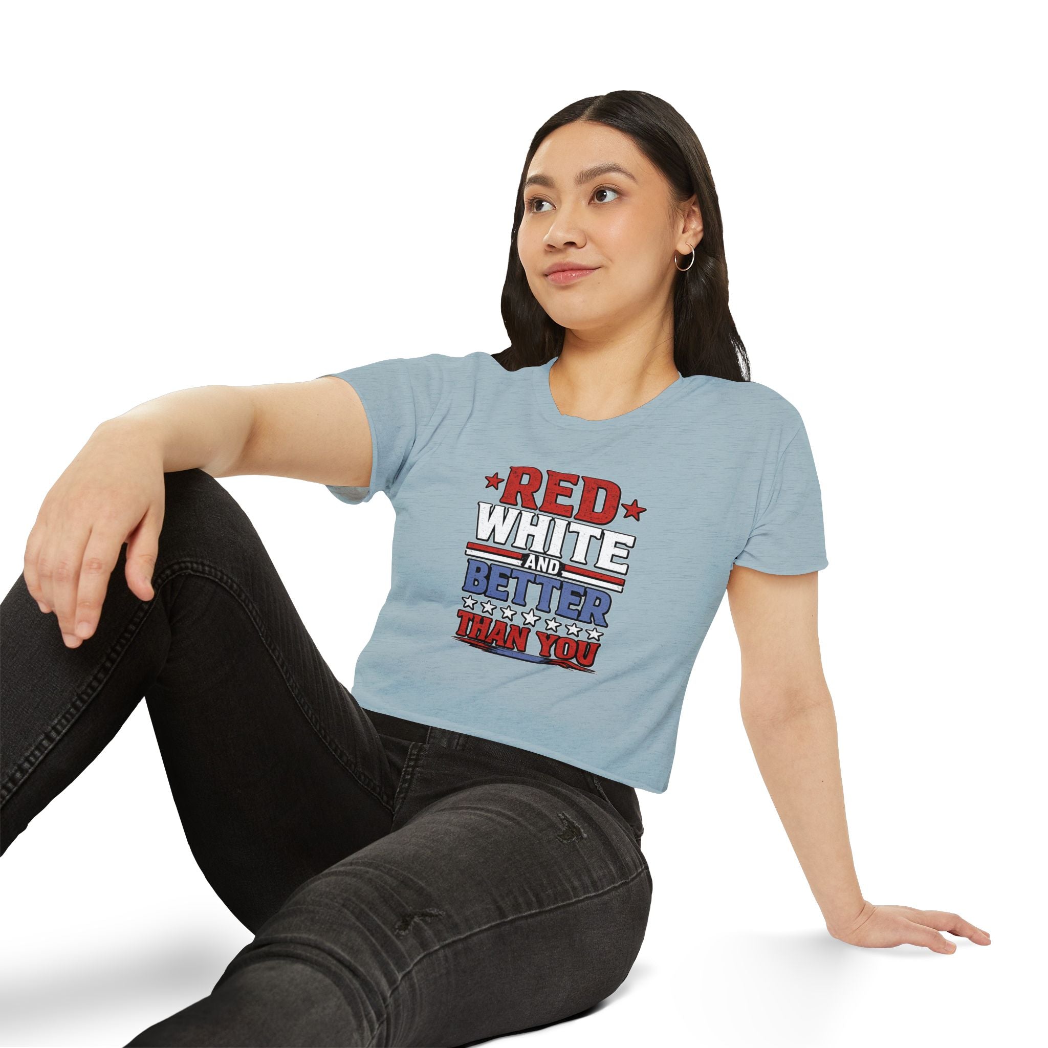 Red, White, and Better Than You | Patriotic Crop Top