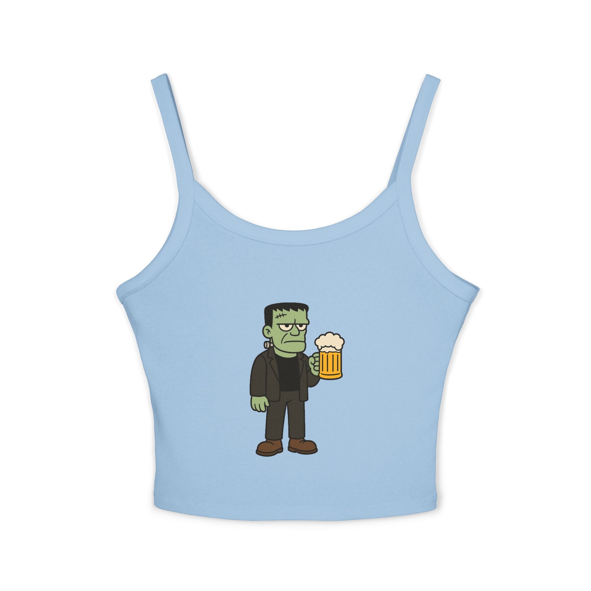 Monster with Beer Women's Tank Top | Spaghetti Strap Tank Top