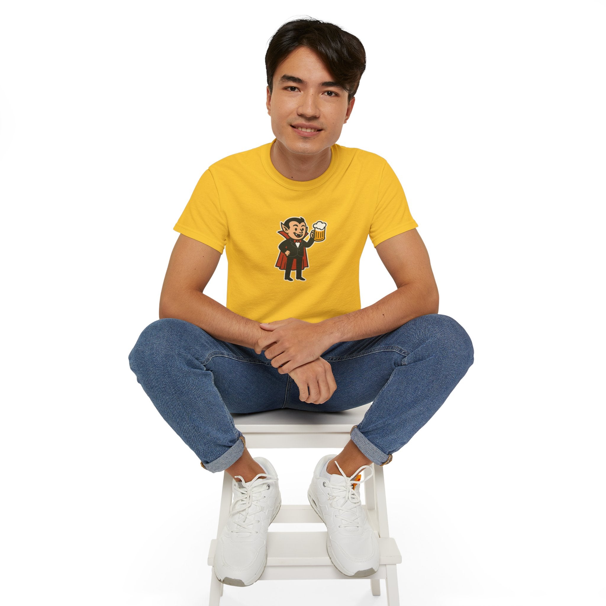 Vampire with Beer Unisex Tee