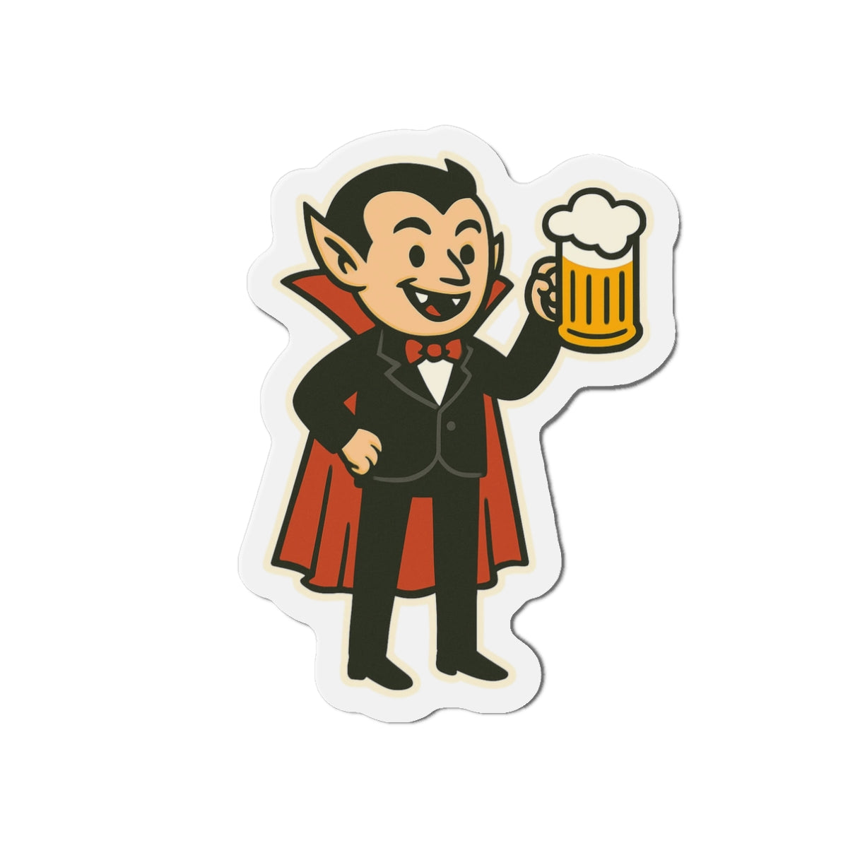 Vampire With Beer Halloween Die-Cut Magnets