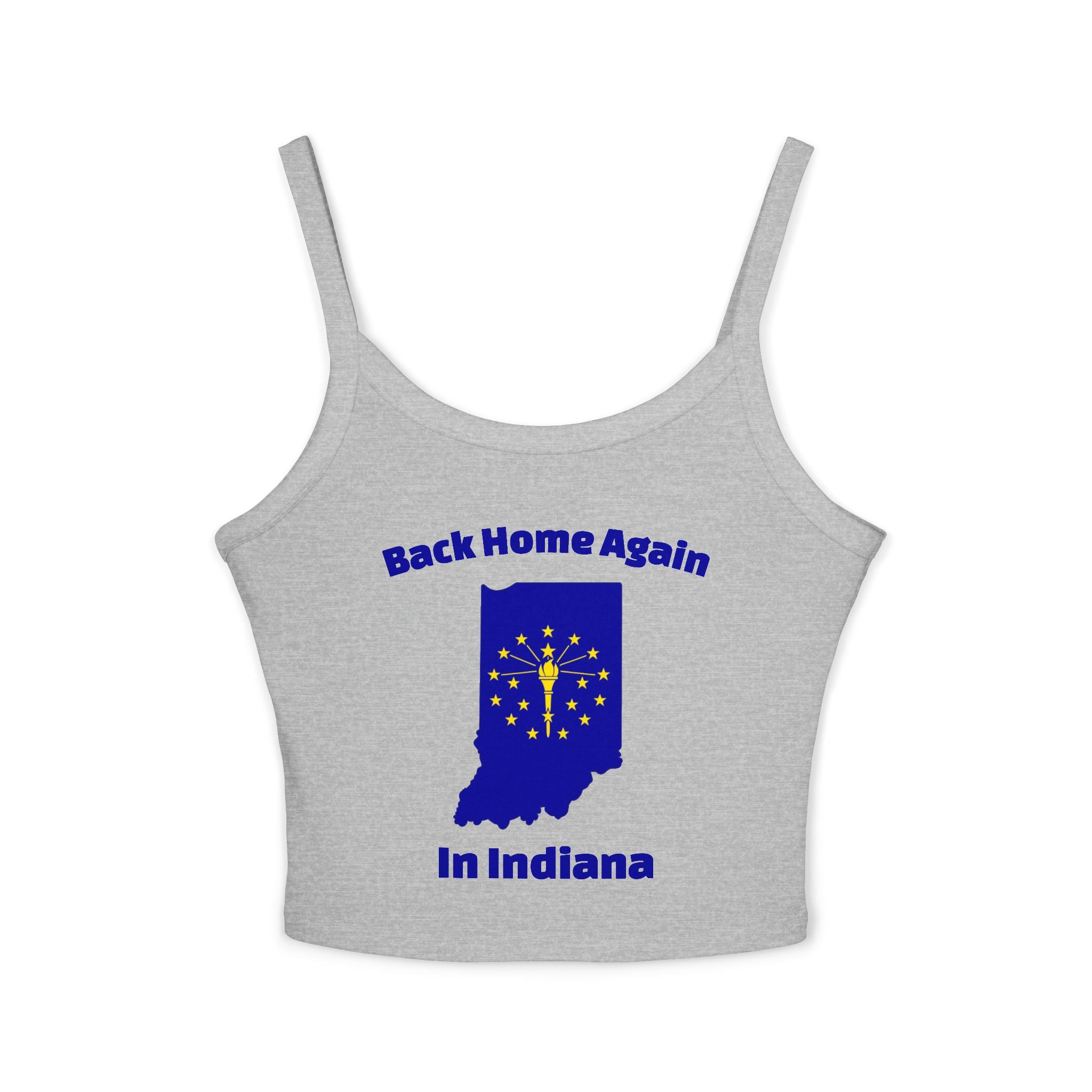 Back Home Again in Indiana Women's Tank Top | Spaghetti Strap Tank Top