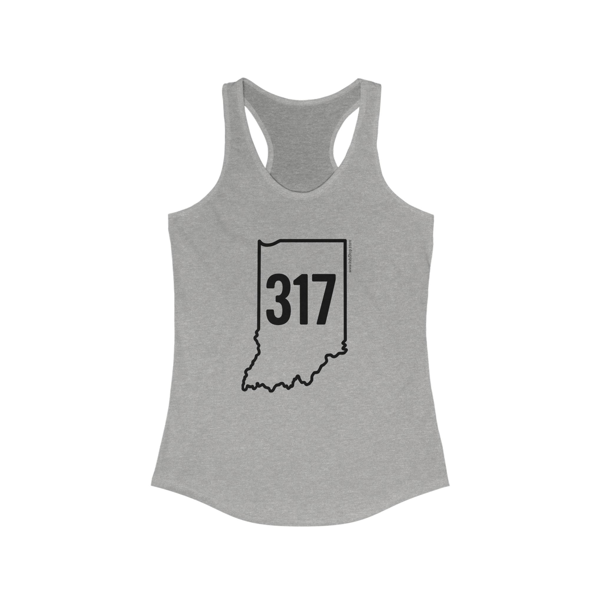 Indiana 317 Black Outline Racerback Tank