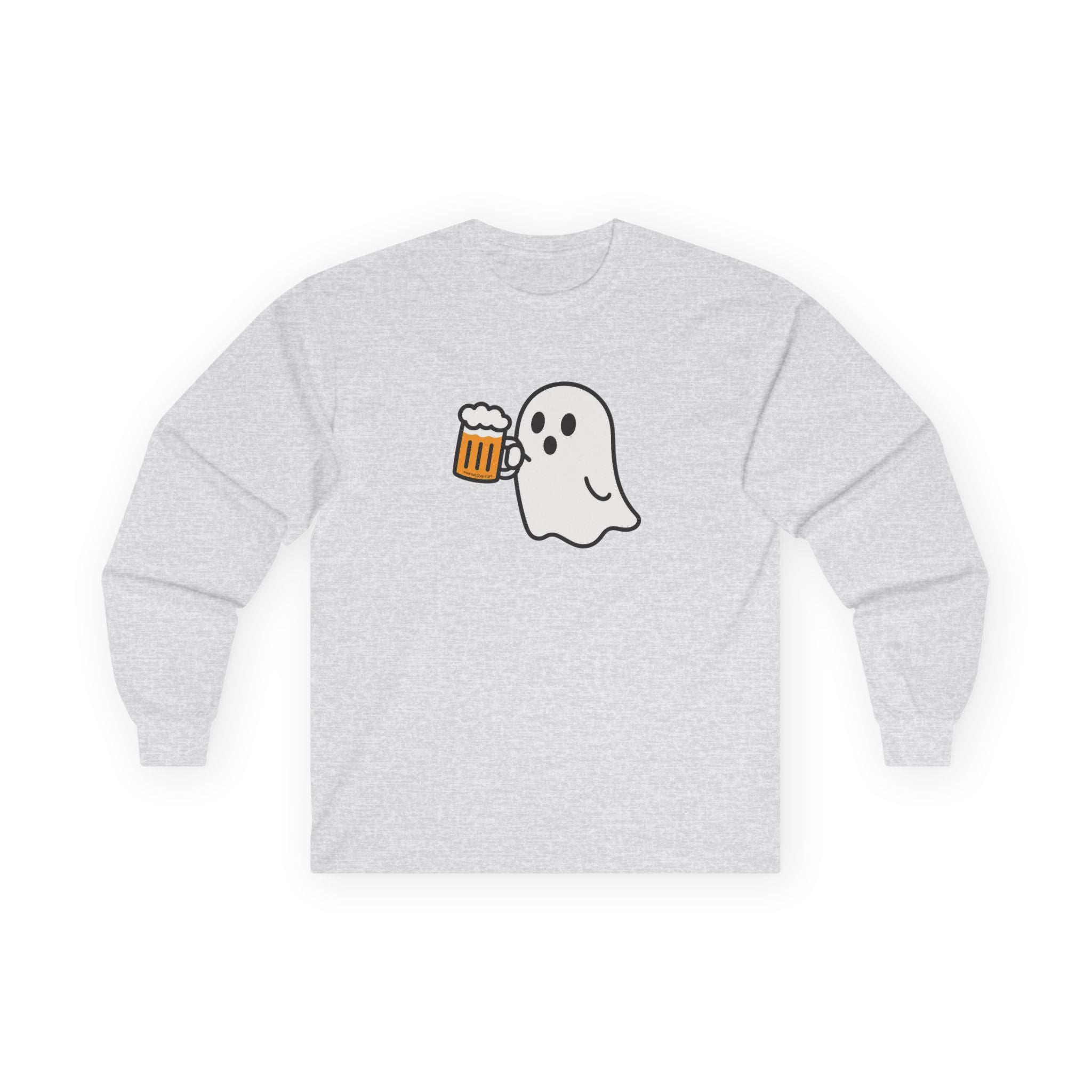 Ghost with Beer Unisex Long Sleeve Tee