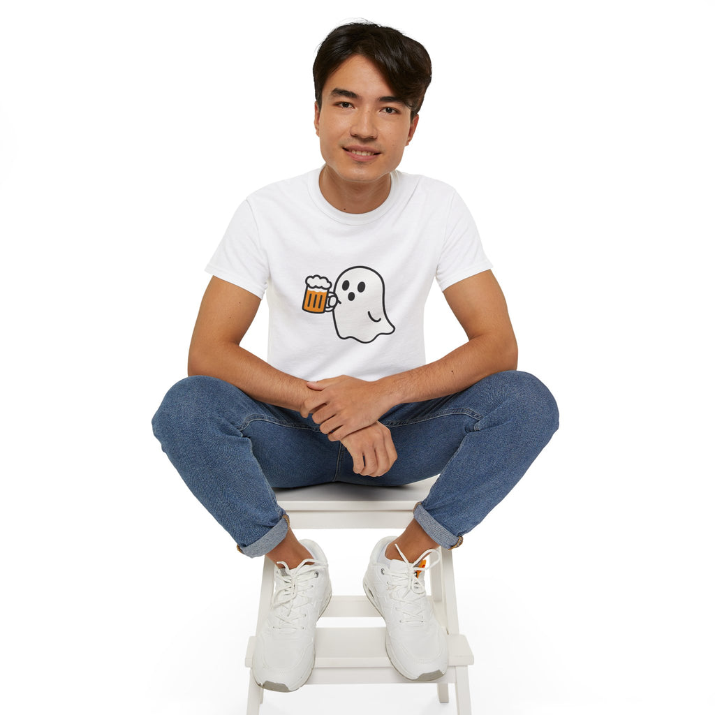 Ghost with Beer Unisex Tee