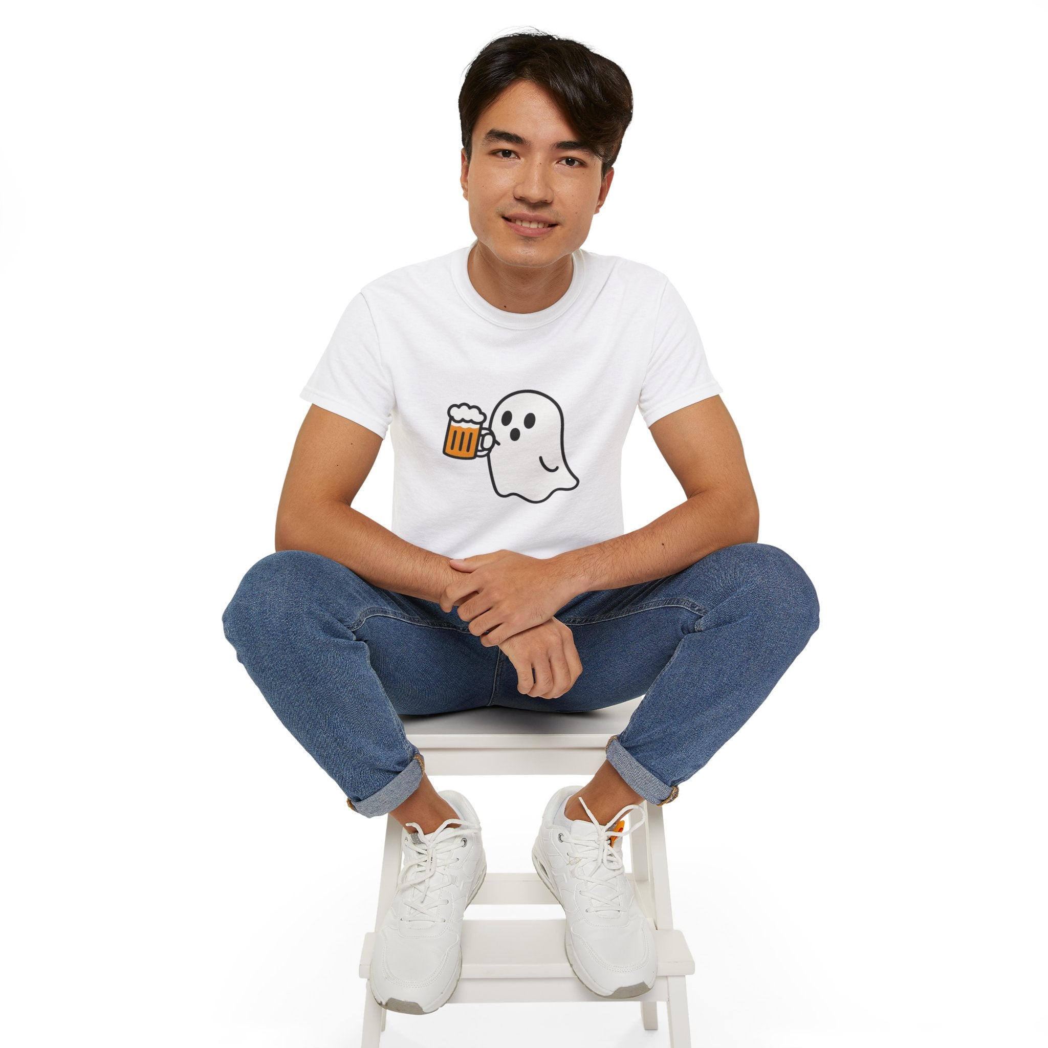 Ghost with Beer Unisex Tee