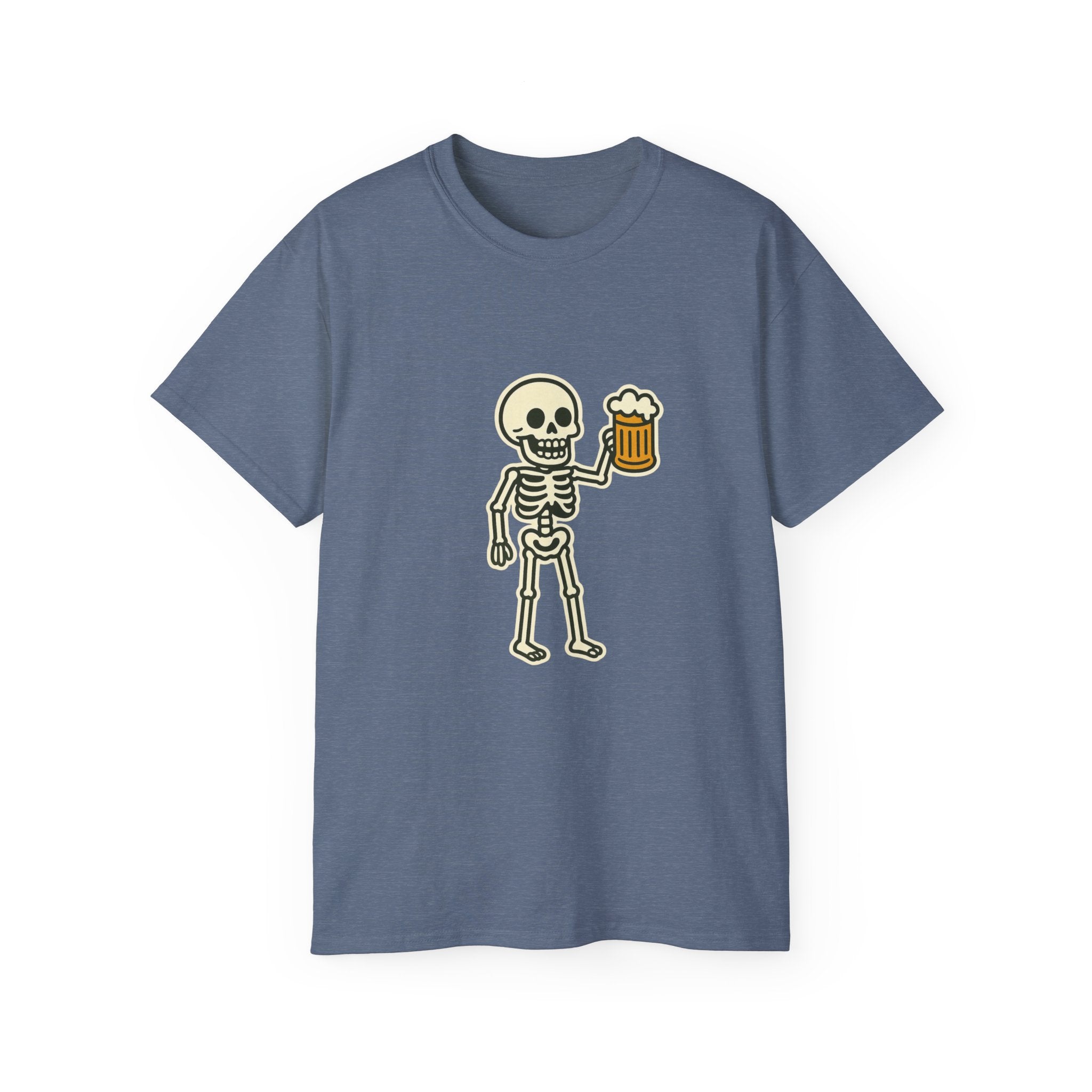 Skeleton with Beer Unisex Tee