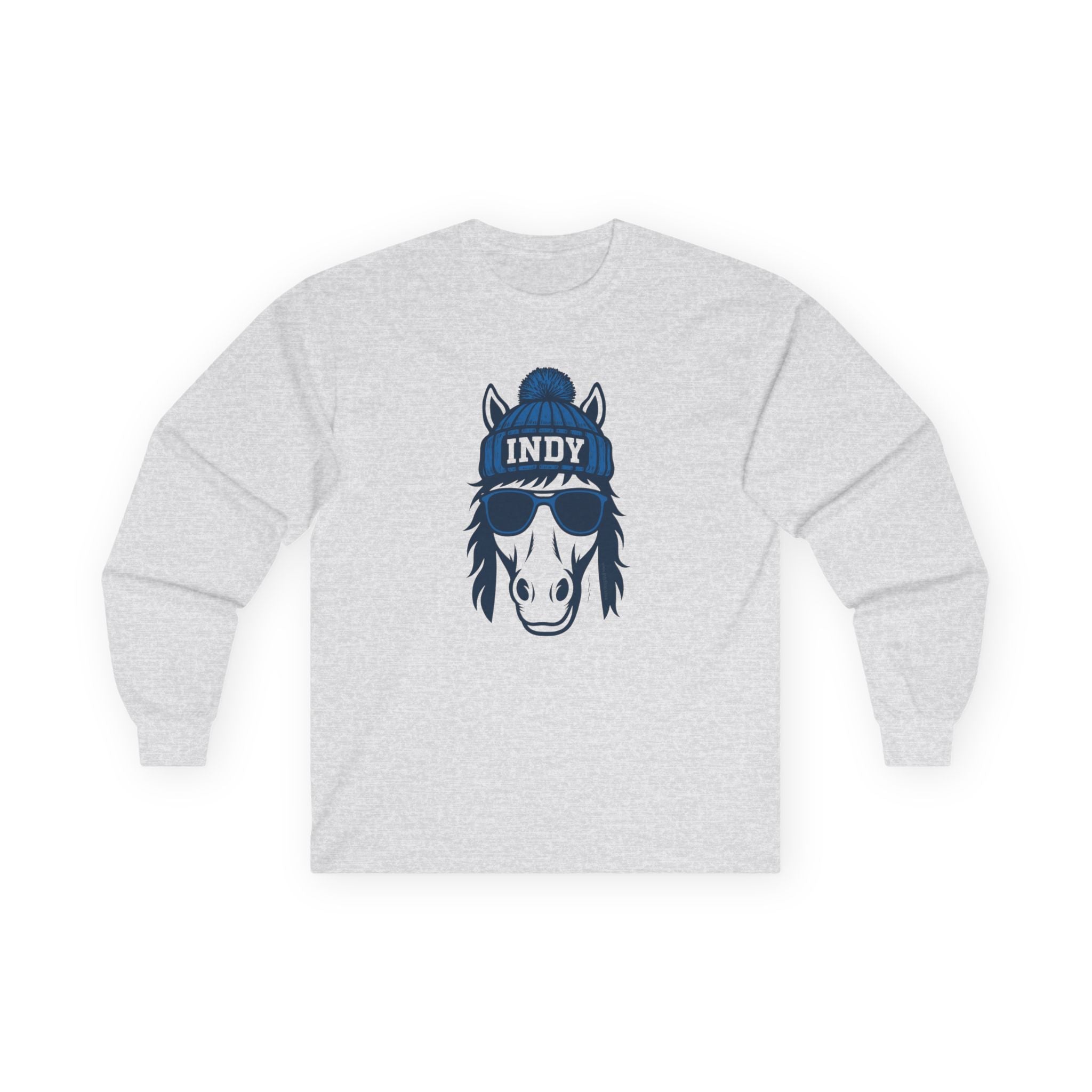 Indy Colts Unisex Long Sleeve Tee | Indianapolis Colt with Glasses and Hat