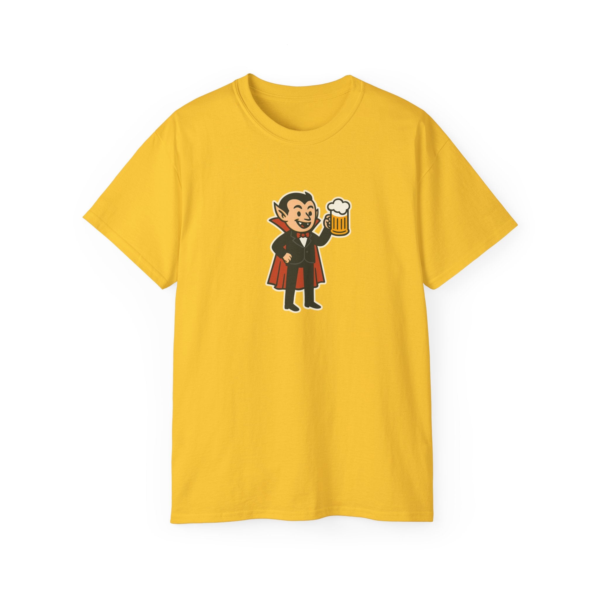 Vampire with Beer Unisex Tee
