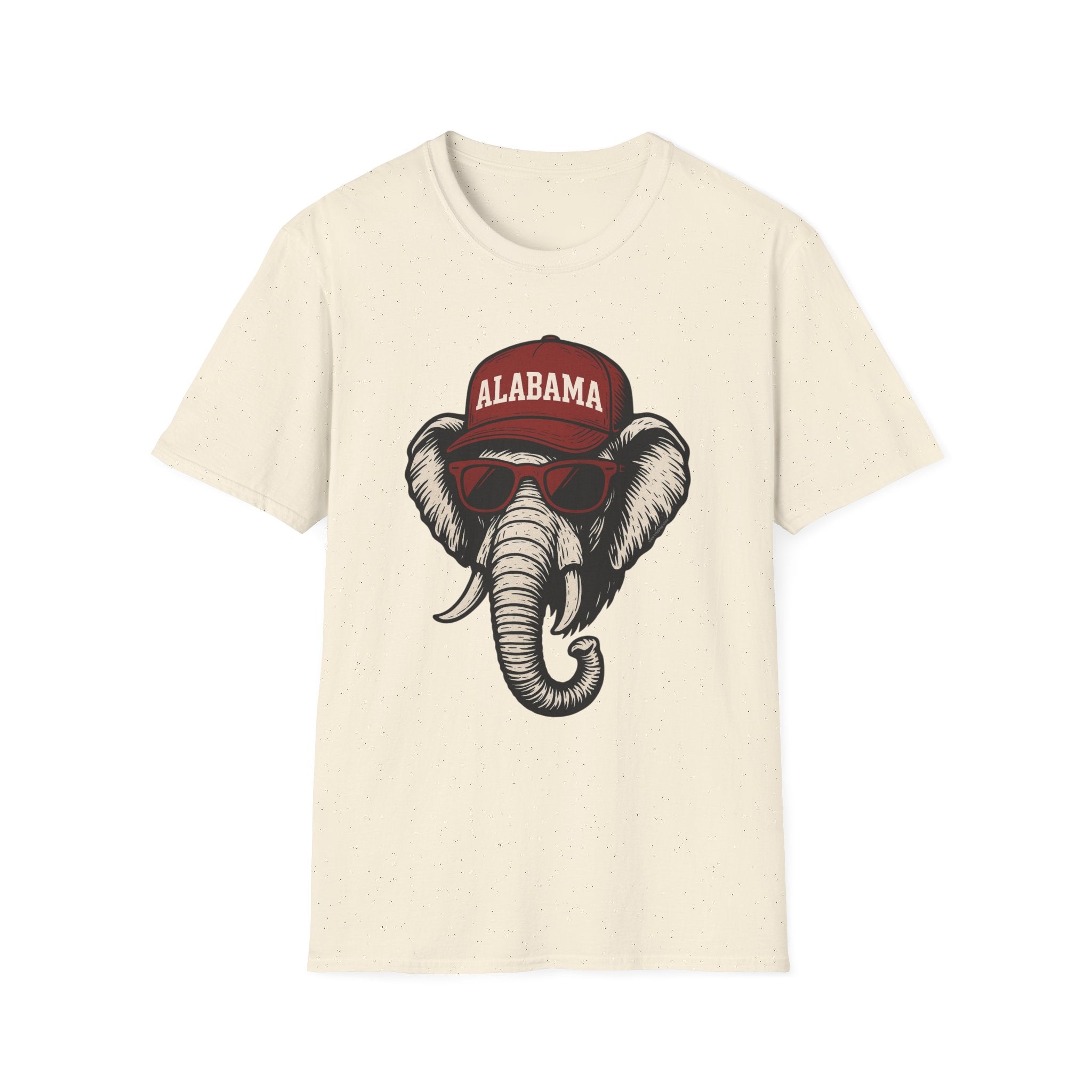 Alabama Elephant Graphic T-Shirt | Elephant with Glasses and Hat