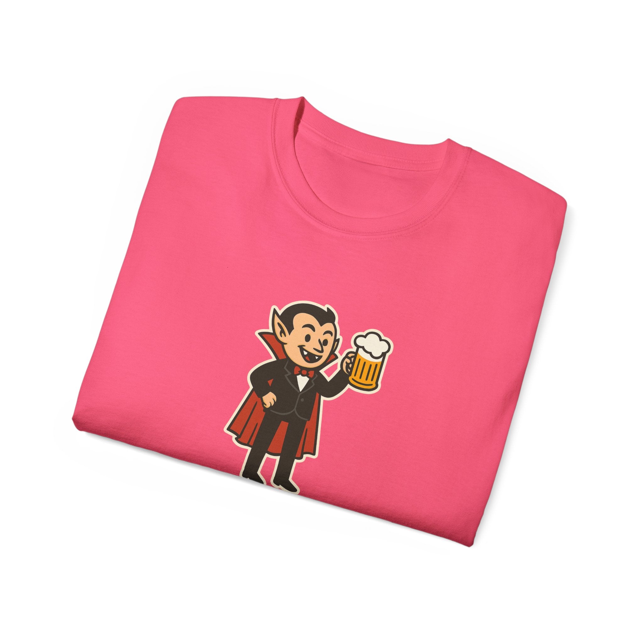 Vampire with Beer Unisex Tee