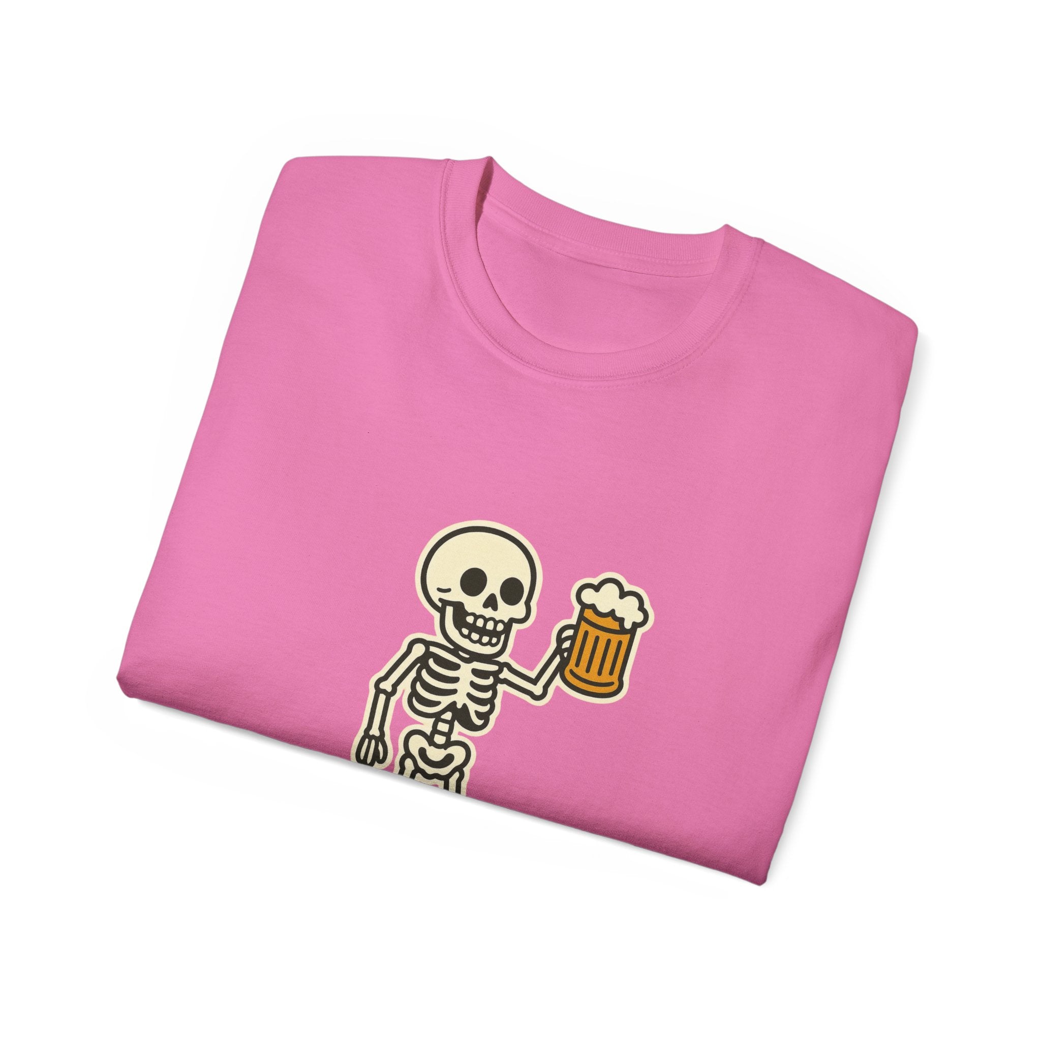 Skeleton with Beer Unisex Tee