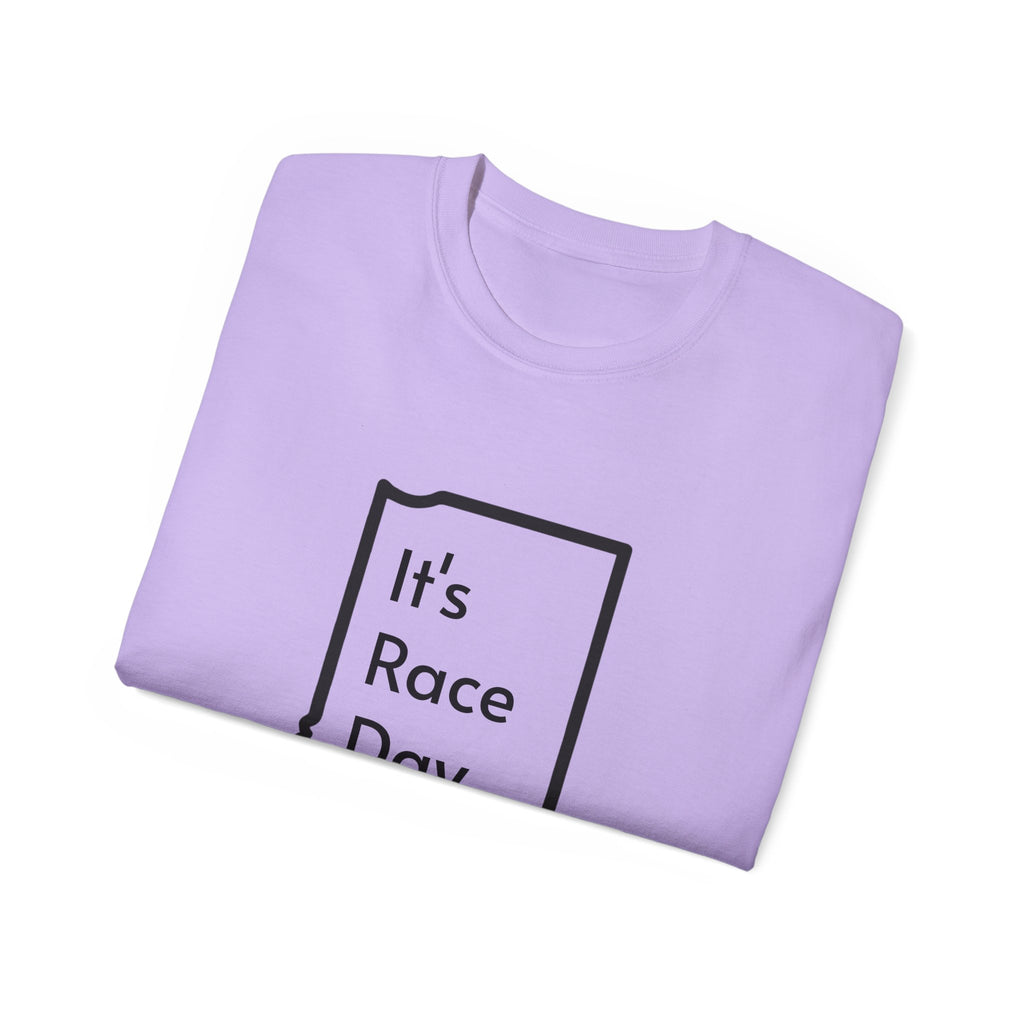 It's Race Day Indiana Outline Expert Unisex Ultra Cotton Tee | St Patrick's Day Apparel