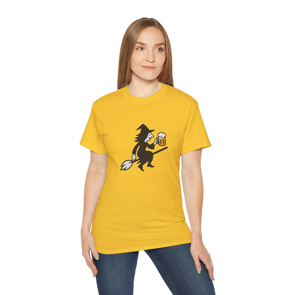 Witch with Beer Unisex Tee