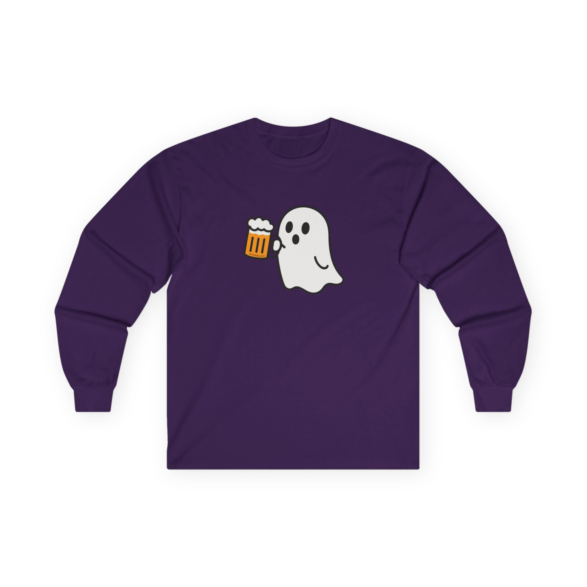 Ghost with Beer Unisex Long Sleeve Tee